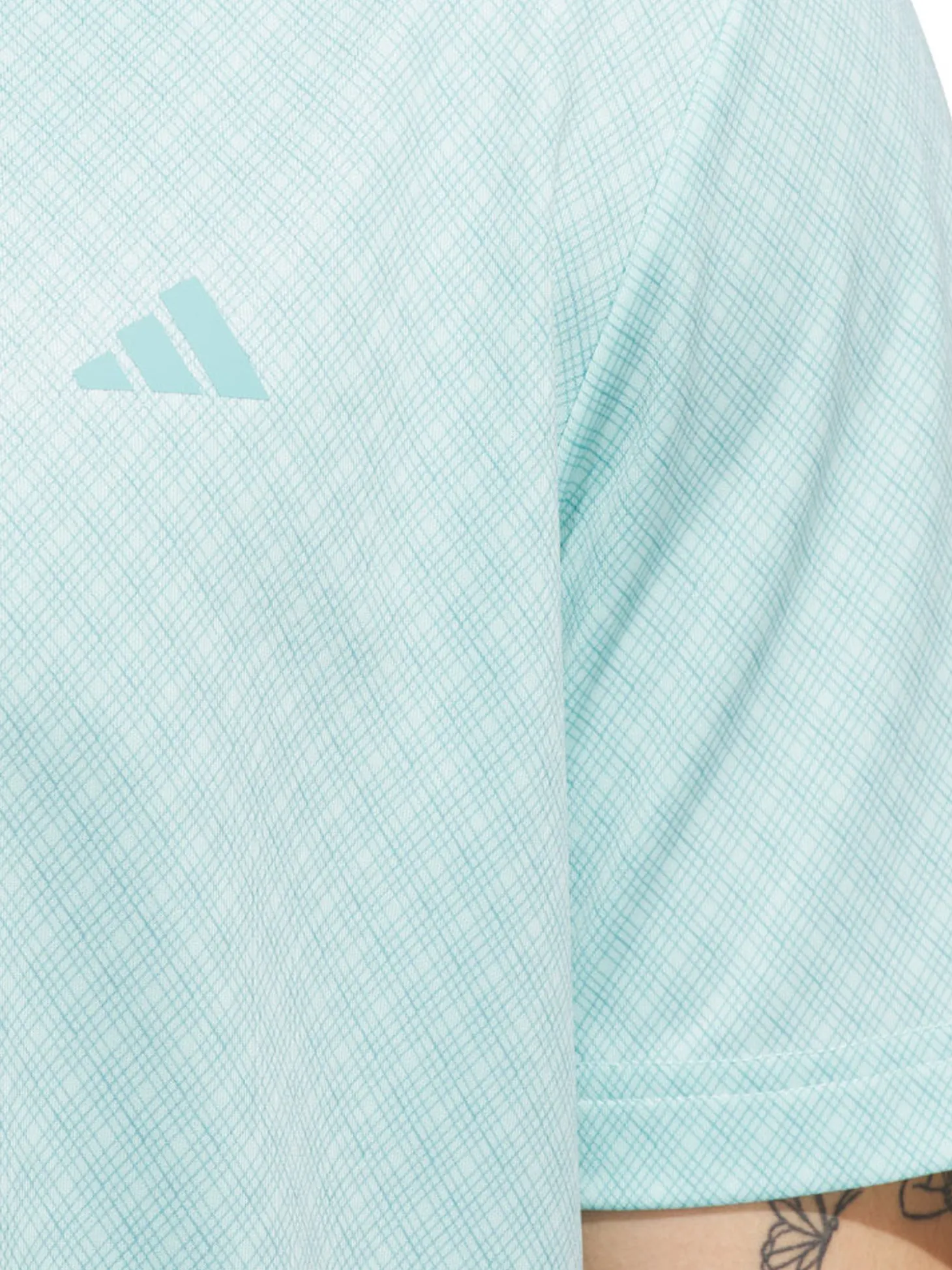 adidas Core Allover Print Polo Shirt - Semi Flash Aqua/Mint Tone