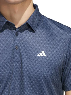 adidas Core Allover Print Polo Shirt - Collegiate Navy/White