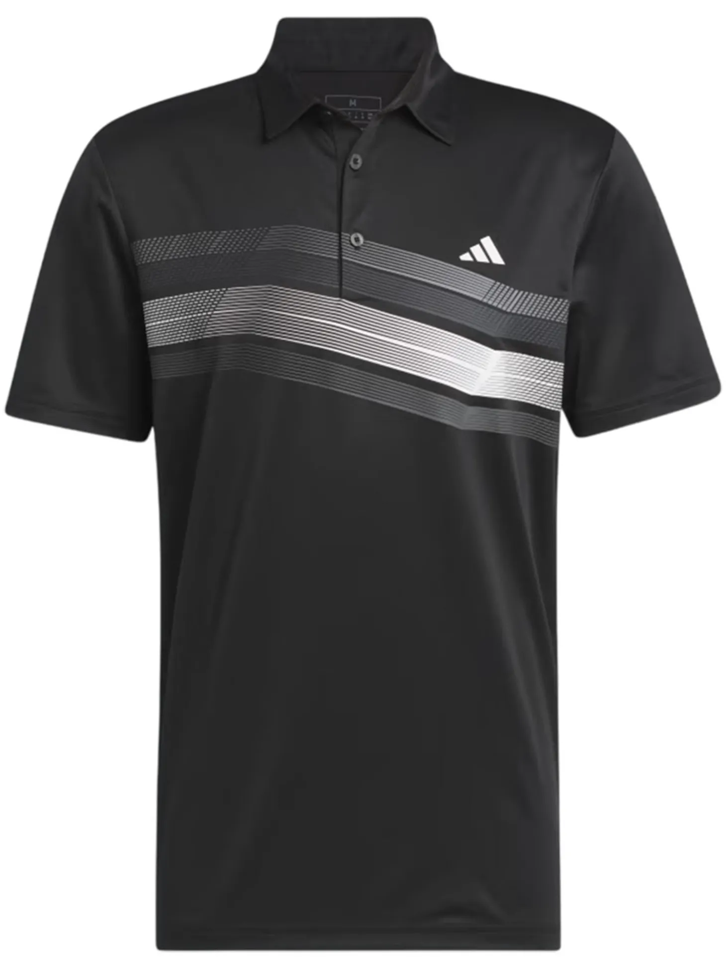 adidas Core Chest Stripe Polo Shirt - Black