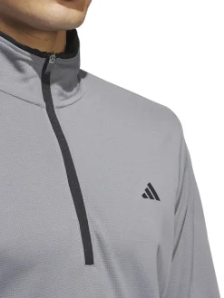 adidas Lightweight Half-Zip Pullover - Grey Three