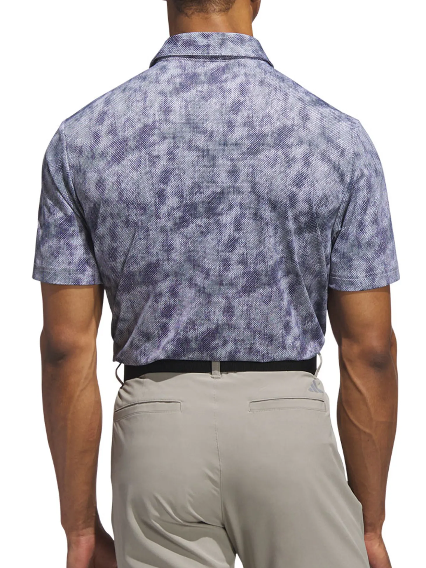adidas Ultimate365 Textured Print Polo Shirt - Collegiate Navy/White
