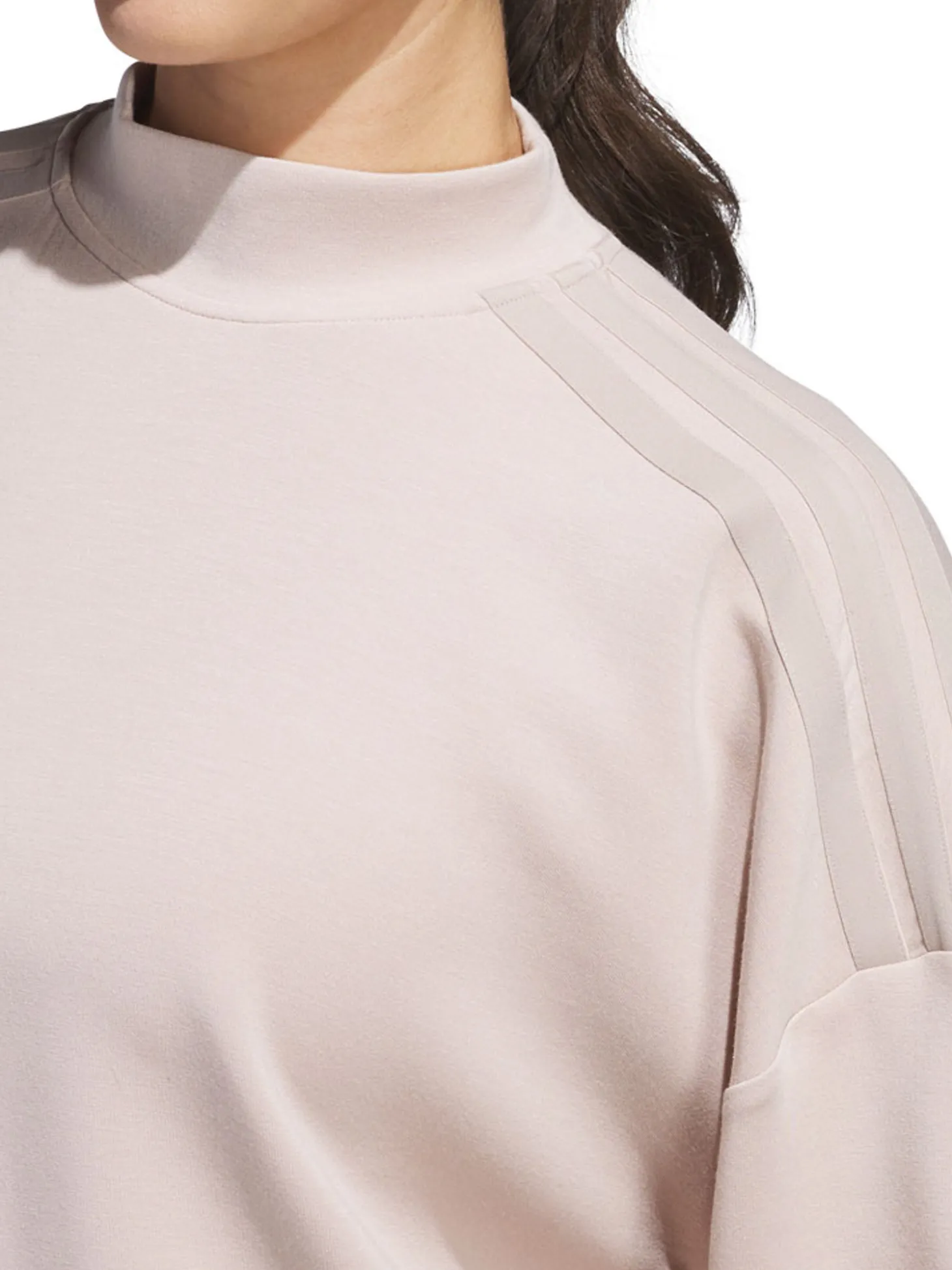 adidas Womens Beyond Spacer Mock Layer Sweatshirt - Wonder Taupe