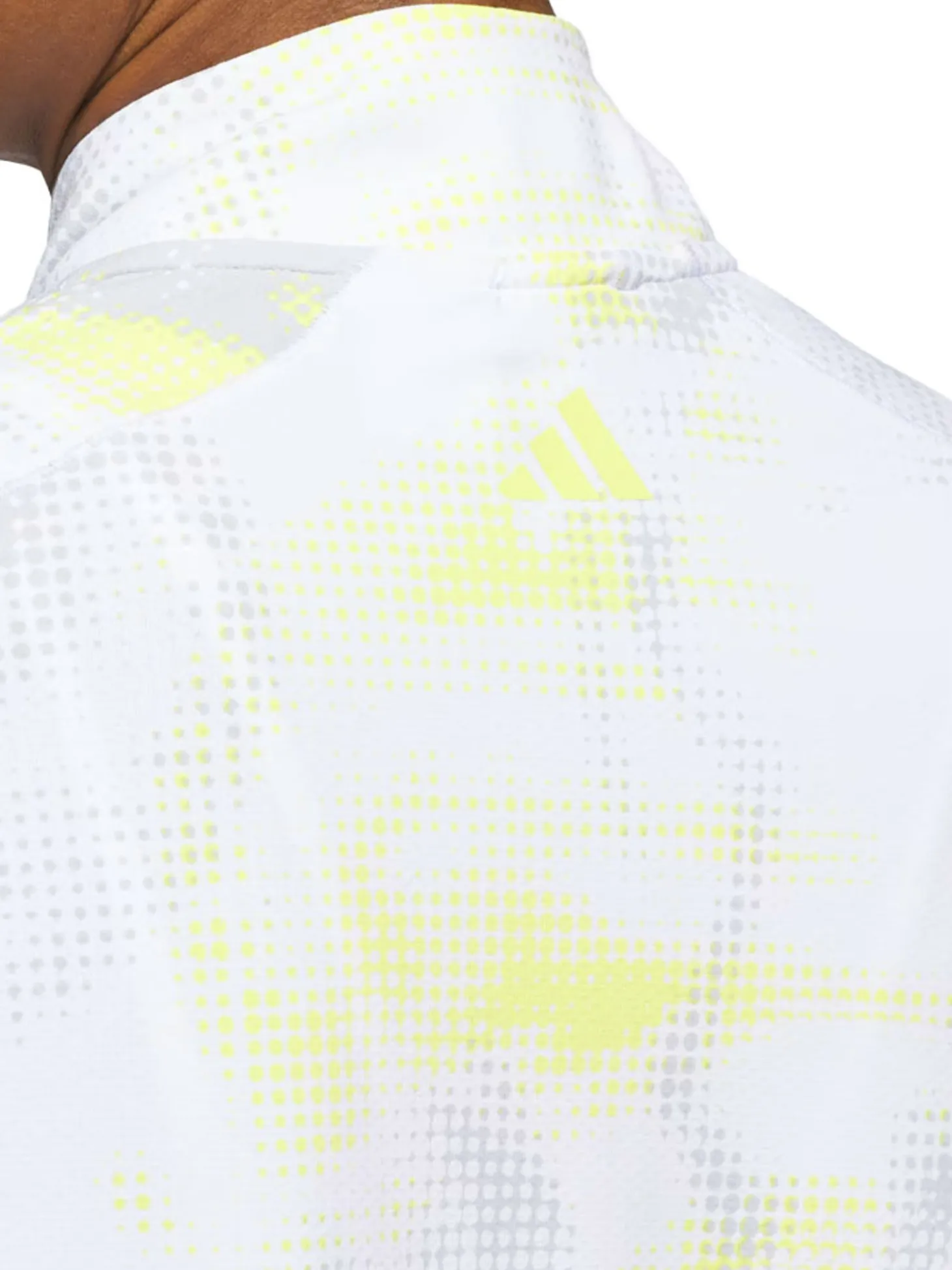 adidas Womens Ultimate365 Printed Quarter-Zip Mock - White