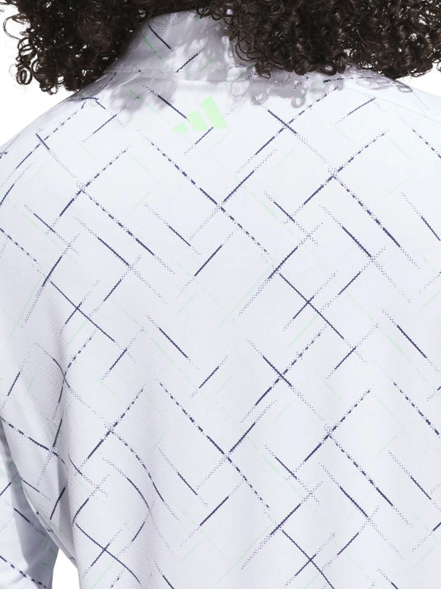 adidas Womens Ultimate365 Printed Quarter-Zip Mock Neck Top - White