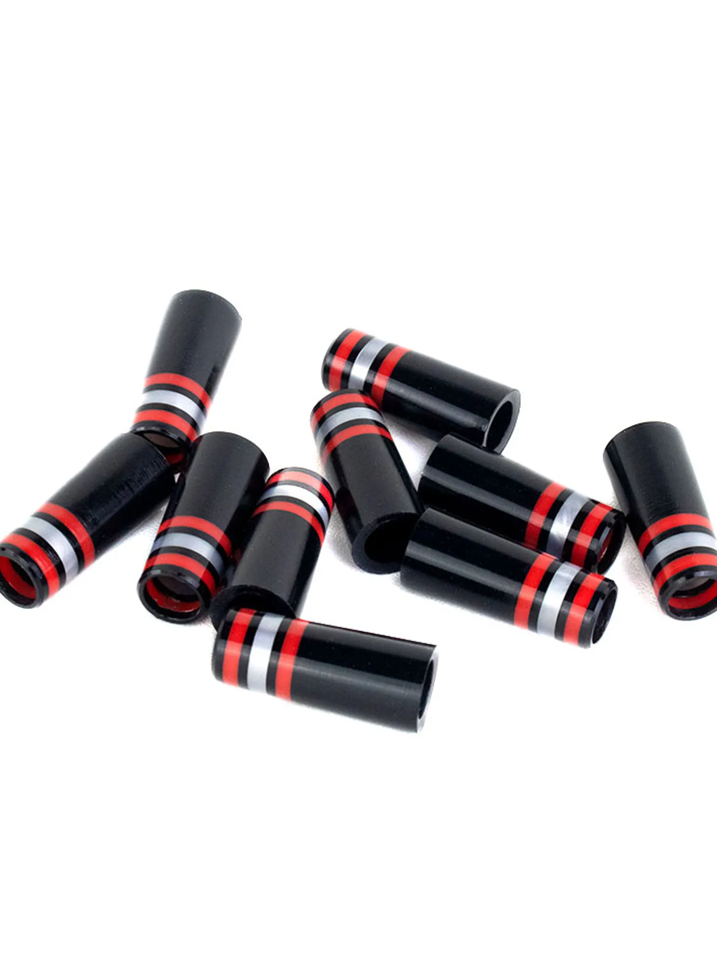 BB&F Co Ferrule 1.3 Inch - Scarlet + Silver (10 Pack)
