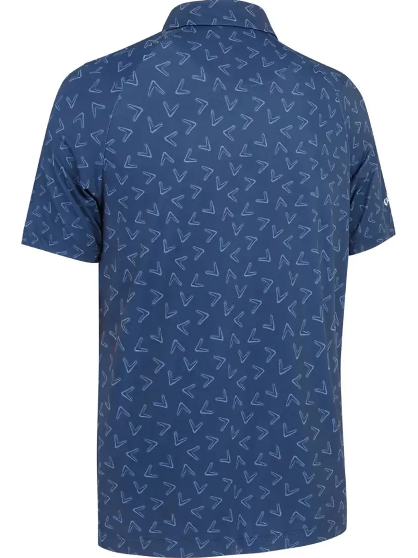 Callaway All Over Large Chev Print Polo - Peacoat