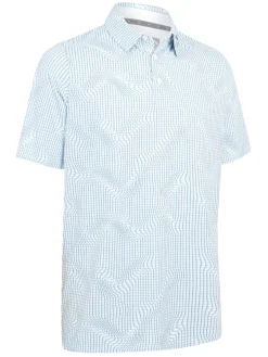 Callaway Gingham Print Polo - Bright White