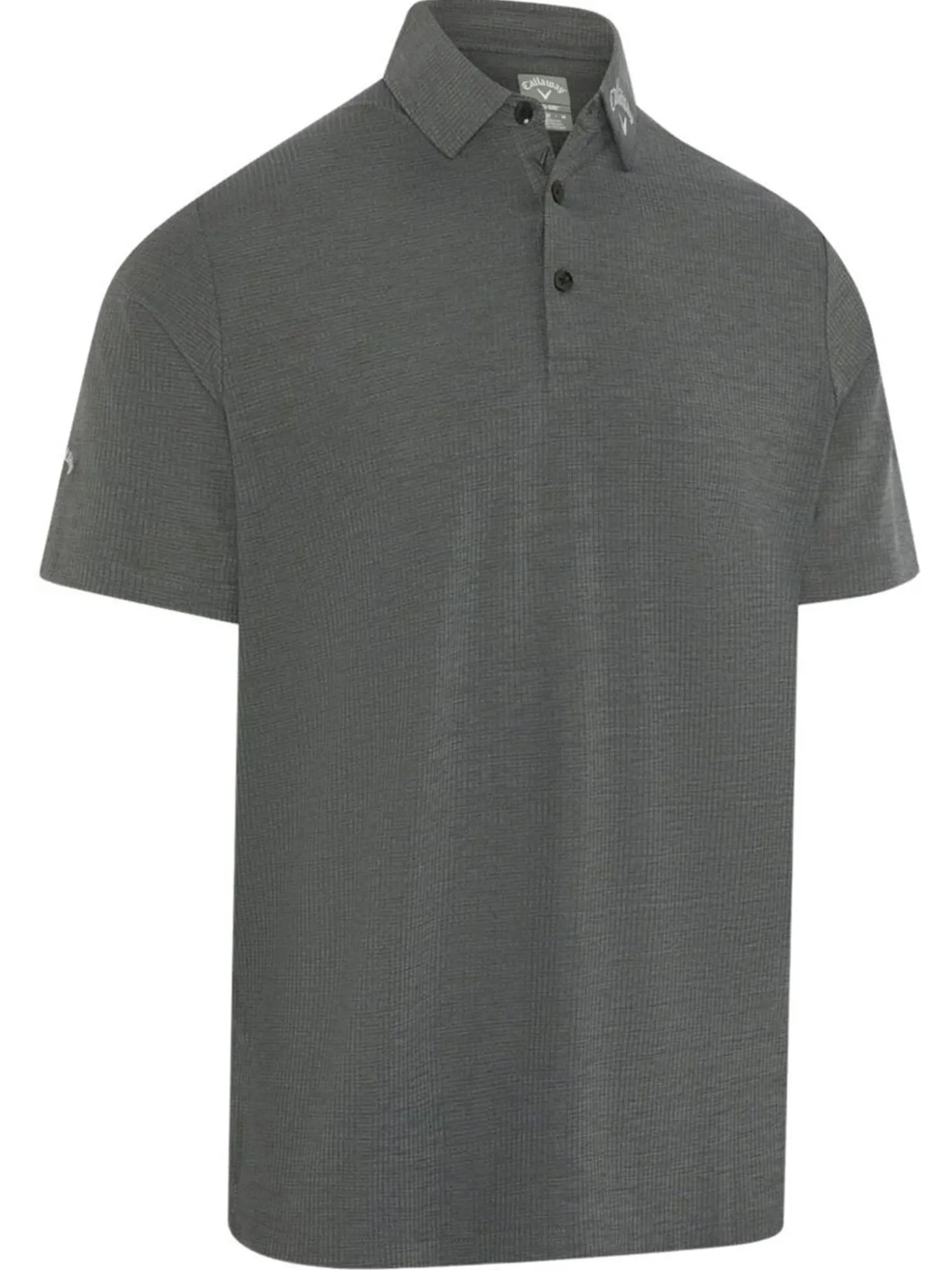 Callaway Ventilated Classic Jacquard Golf Polo - Caviar