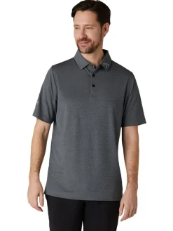 Callaway Ventilated Classic Jacquard Golf Polo - Caviar