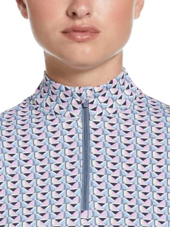 Callaway Women's Chev Geo Sun Protection Top - Flint Stone