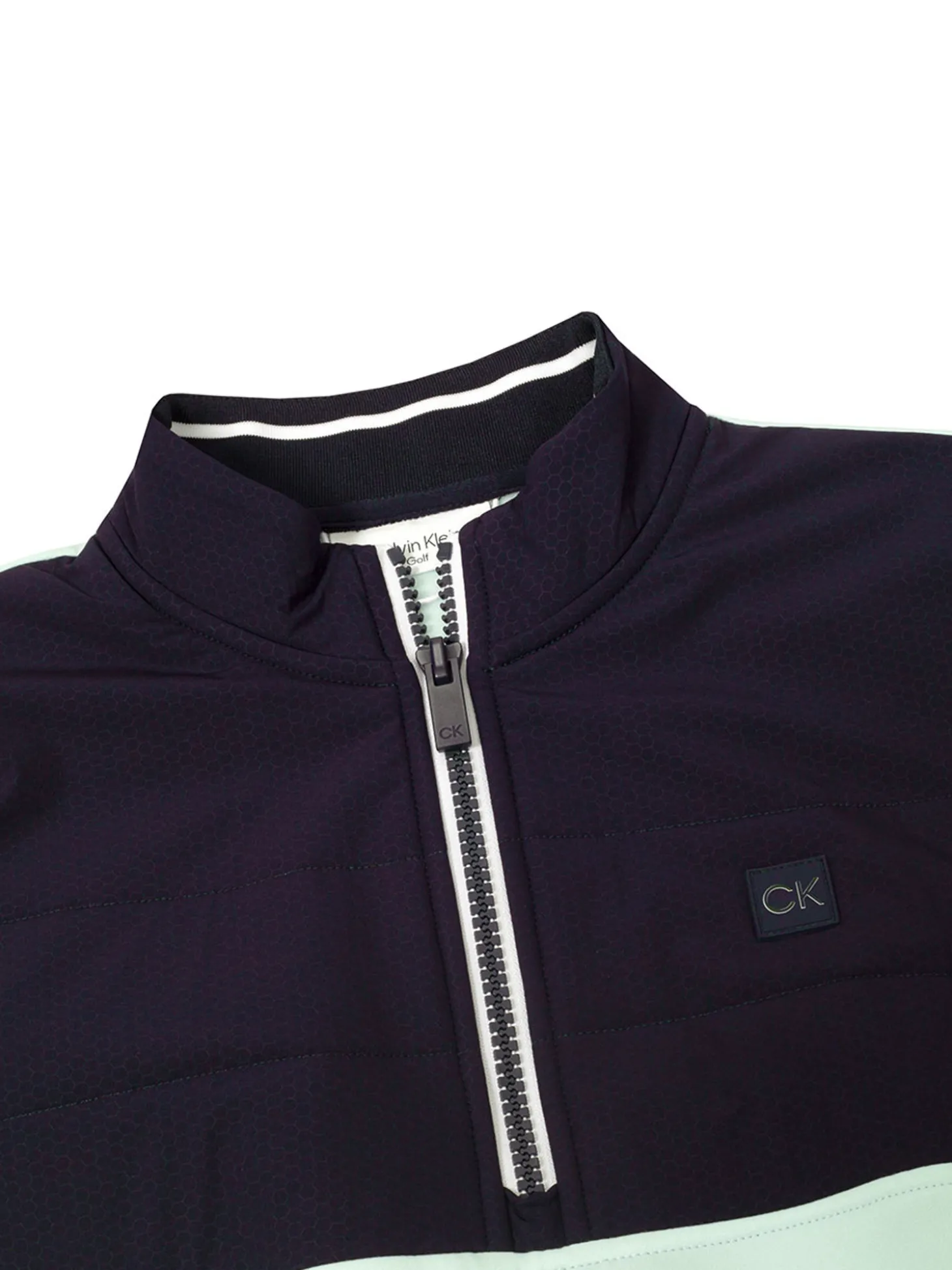 Calvin Klein Atlantic Hybrid Half Zip - Light Jade/Navy
