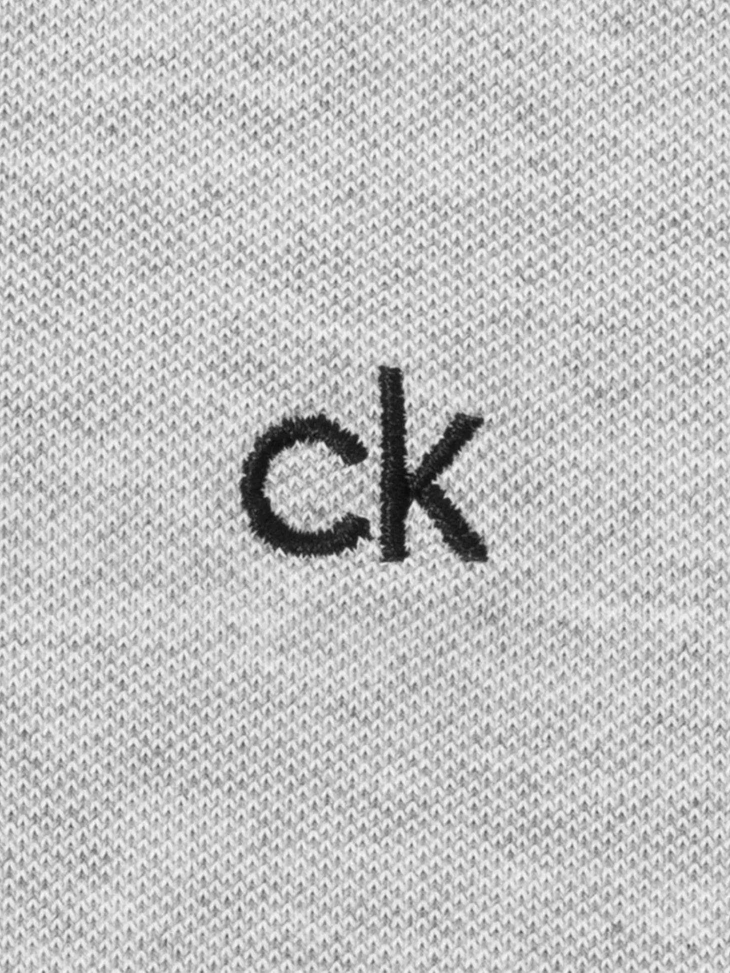 Calvin Klein Bayard Long Sleeve Polo - Silver Marl