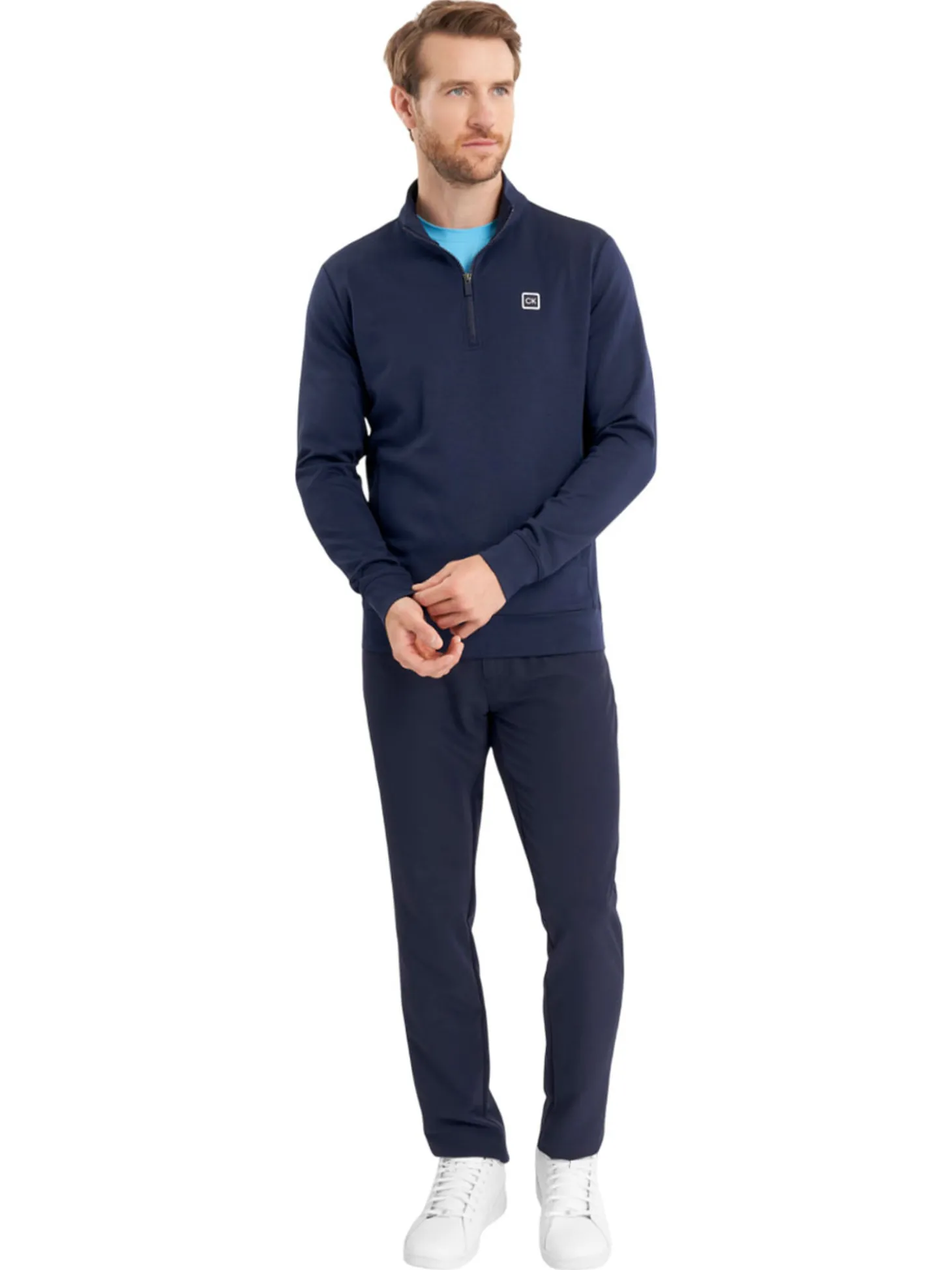 Calvin Klein Concord Half Zip Sweater - Navy