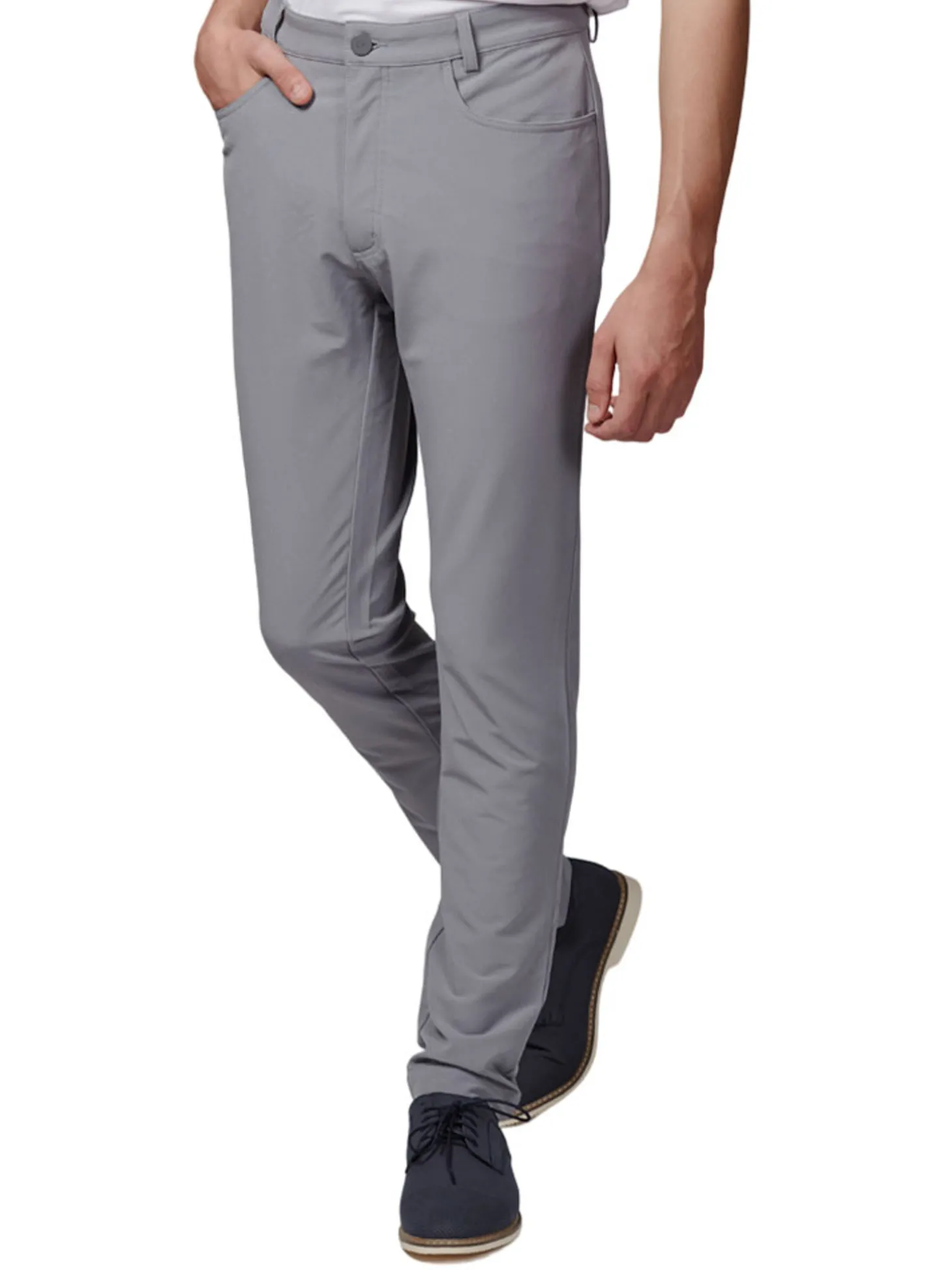 Calvin Klein Genius 4-Way Stretch Slim Fit Trouser - Silver