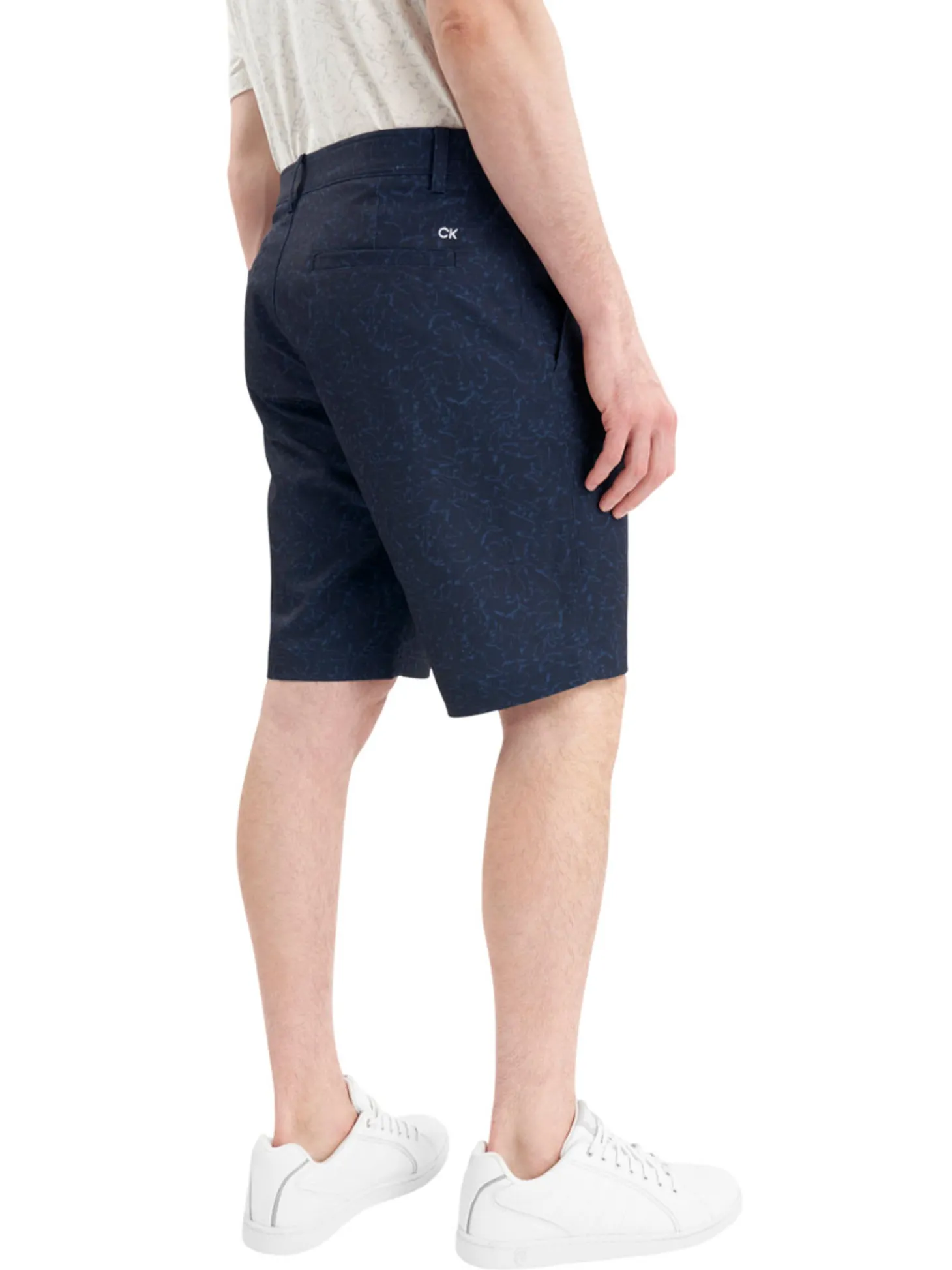 Calvin Klein Printed Bullet Regular Fit Stretch Short - Navy