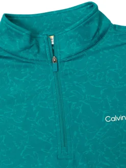 Calvin Klein Printed Newport 1/4-Zip - Sea Green