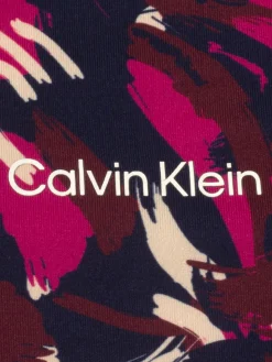 Calvin Klein Womens Brushstroke Printed Polo - Brushstroke Print