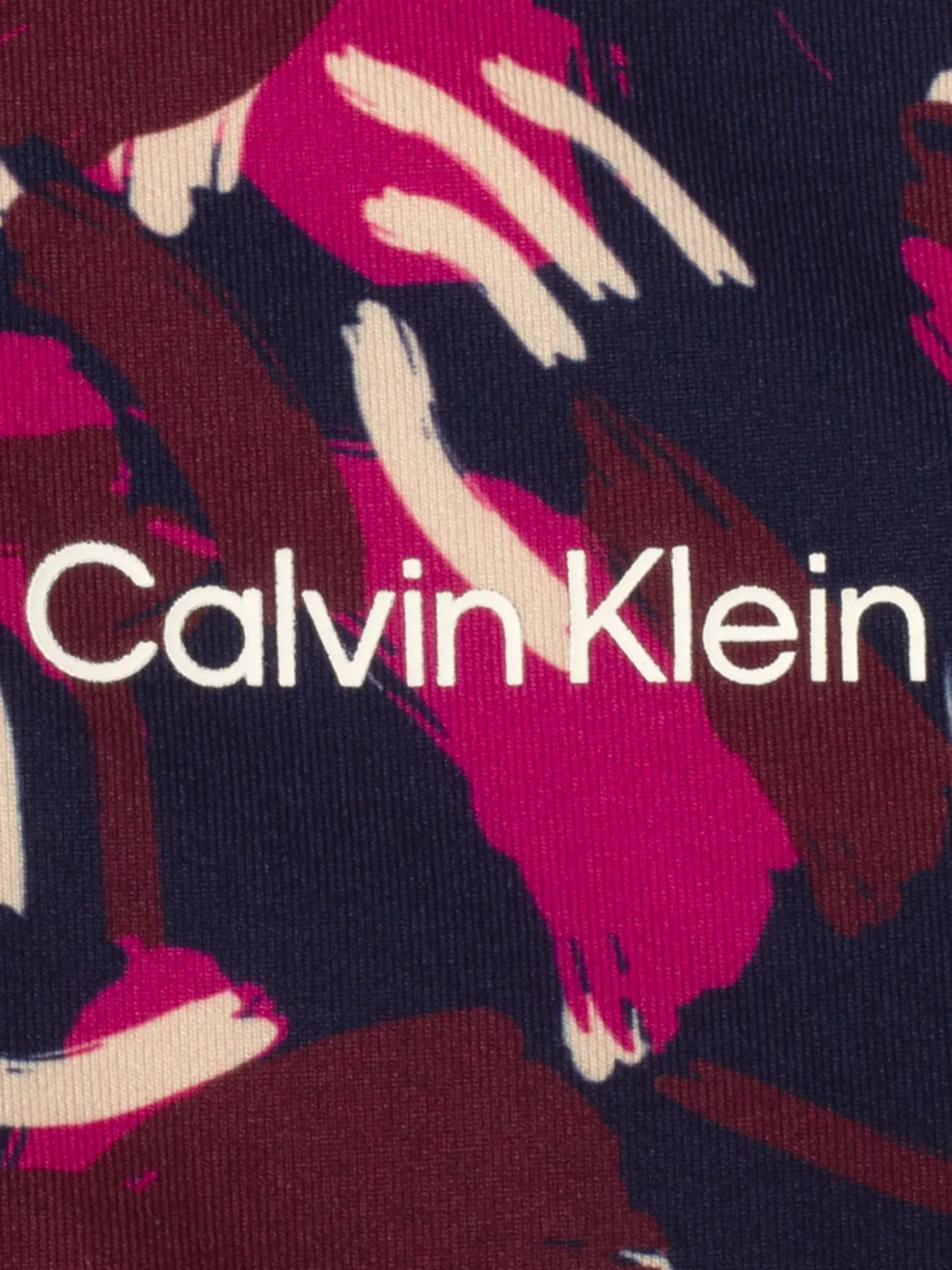 Calvin Klein Womens Dakota Quarter Zip Top - Brushstroke Print