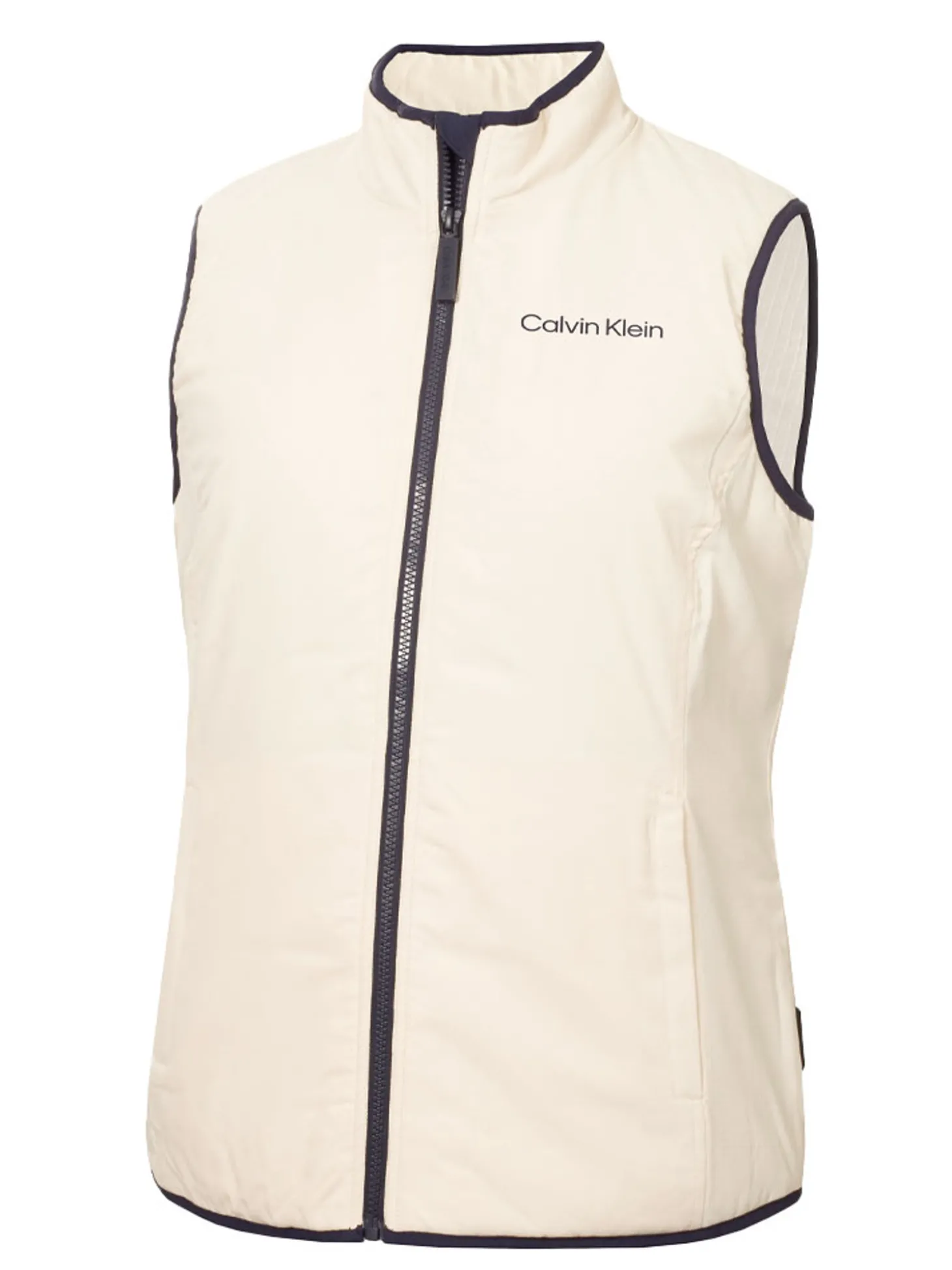 Calvin Klein Womens Faye Full Zip Gilet - Tapioca