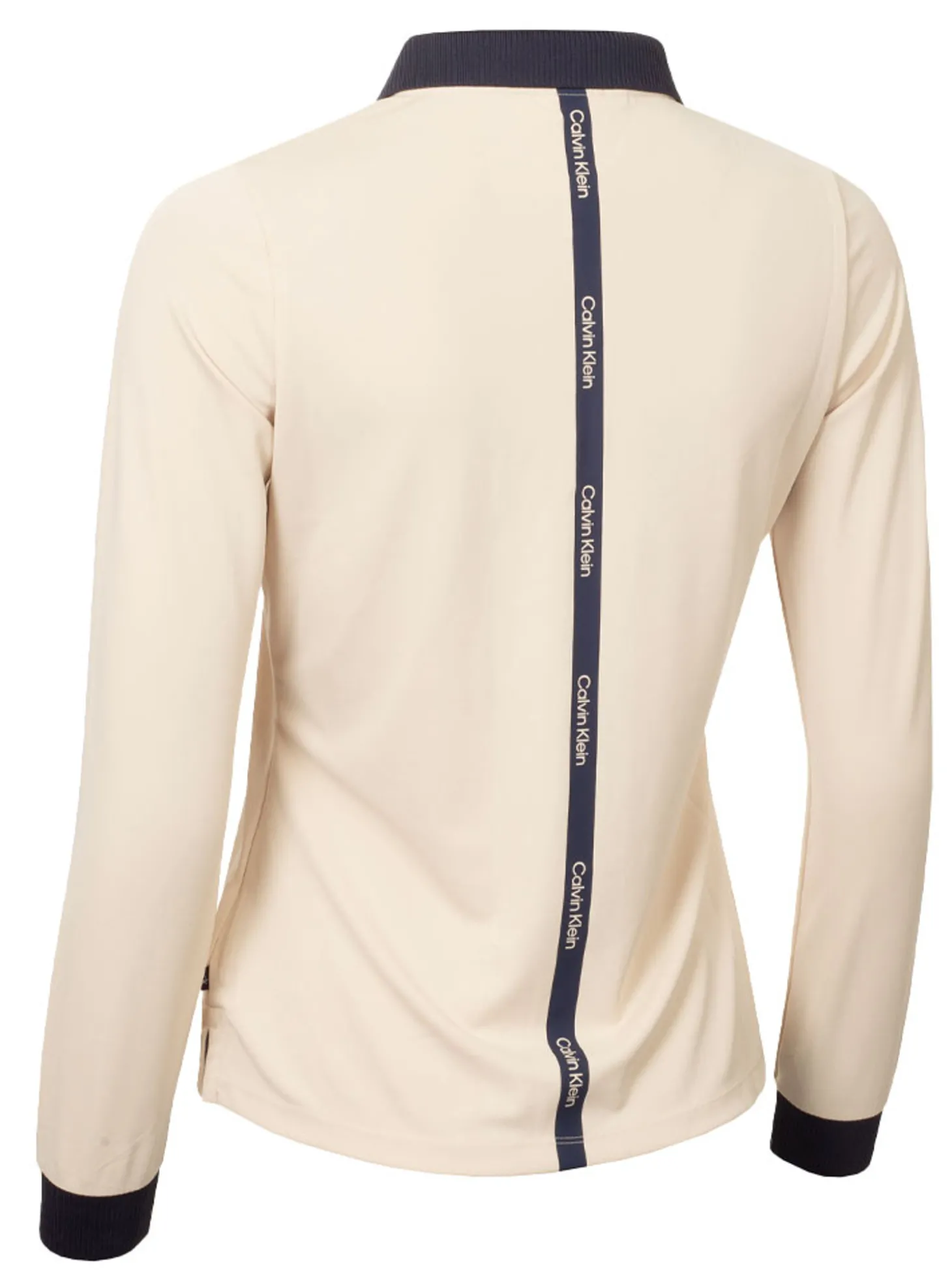 Calvin Klein Womens Mila Long Sleeve Polo - Tapioca