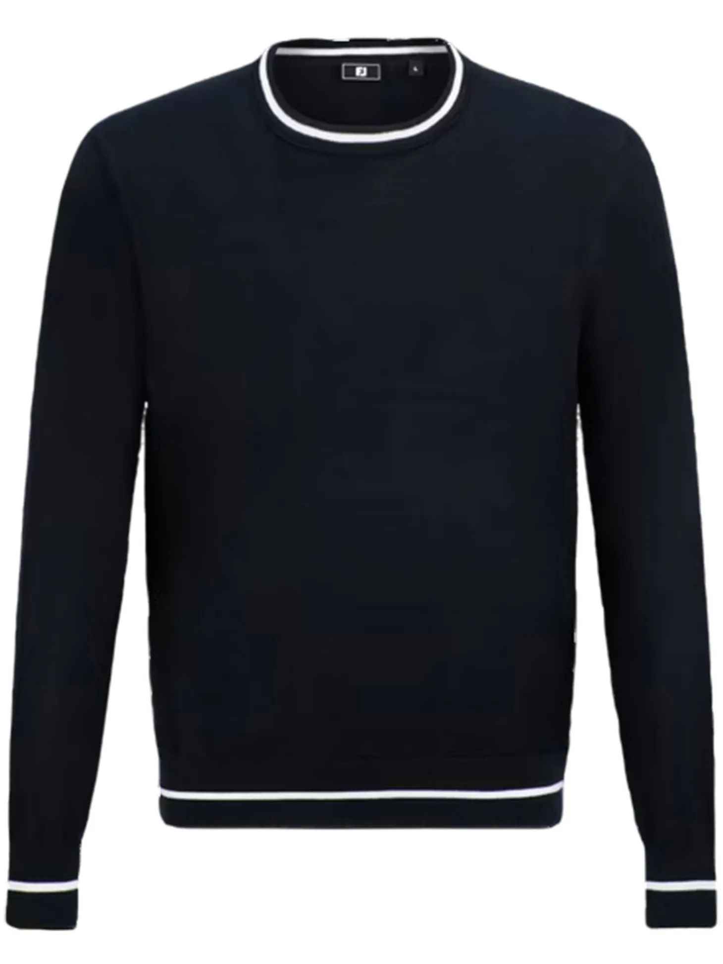 FootJoy Cotton Crew Neck Pullover - Black