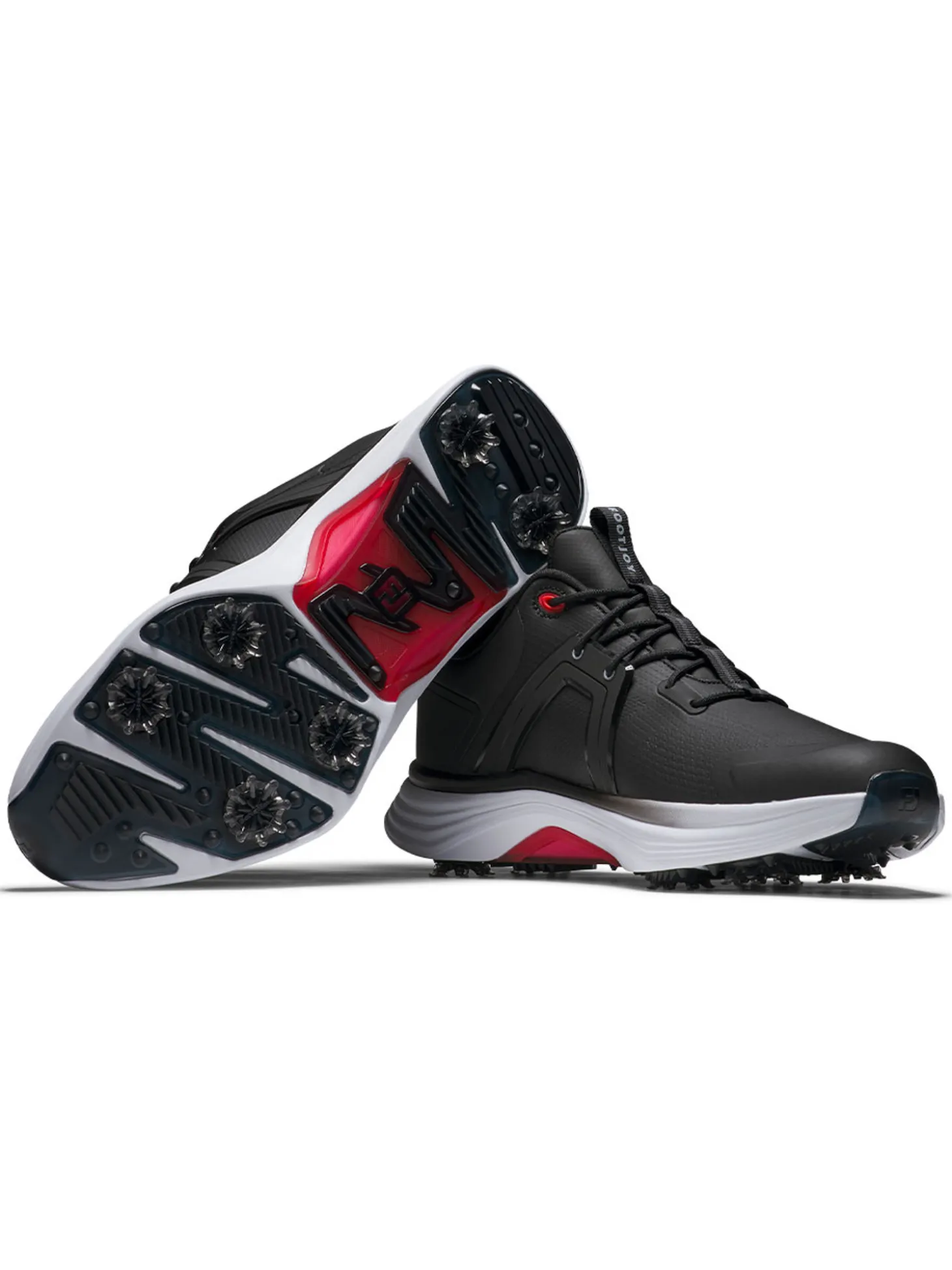 FootJoy HyperFlex Golf Shoes - Black/White/Red