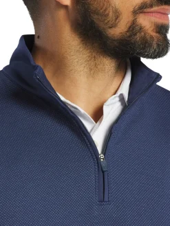 FootJoy Tonal Block Pullover (Athletic Fit) - Navy