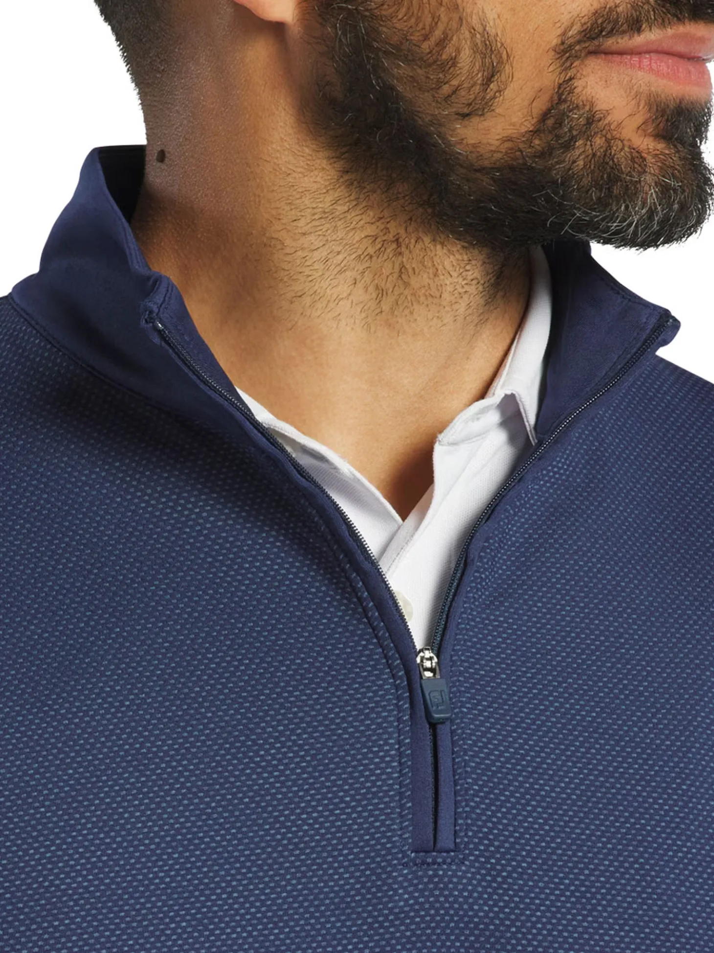 FootJoy Tonal Block Pullover (Athletic Fit) - Navy