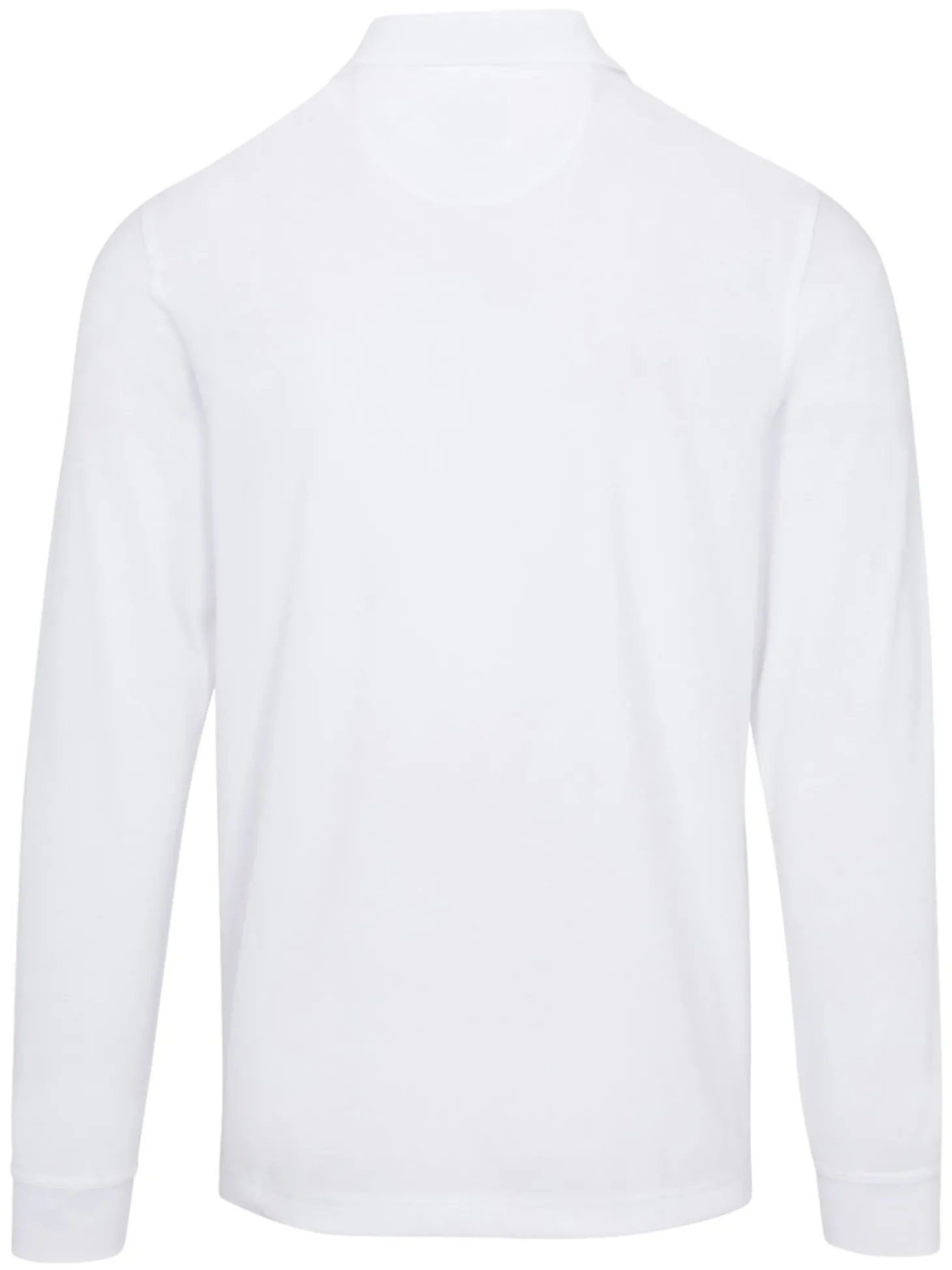 Greg Norman Long Sleeve Pique Shark Polo - White