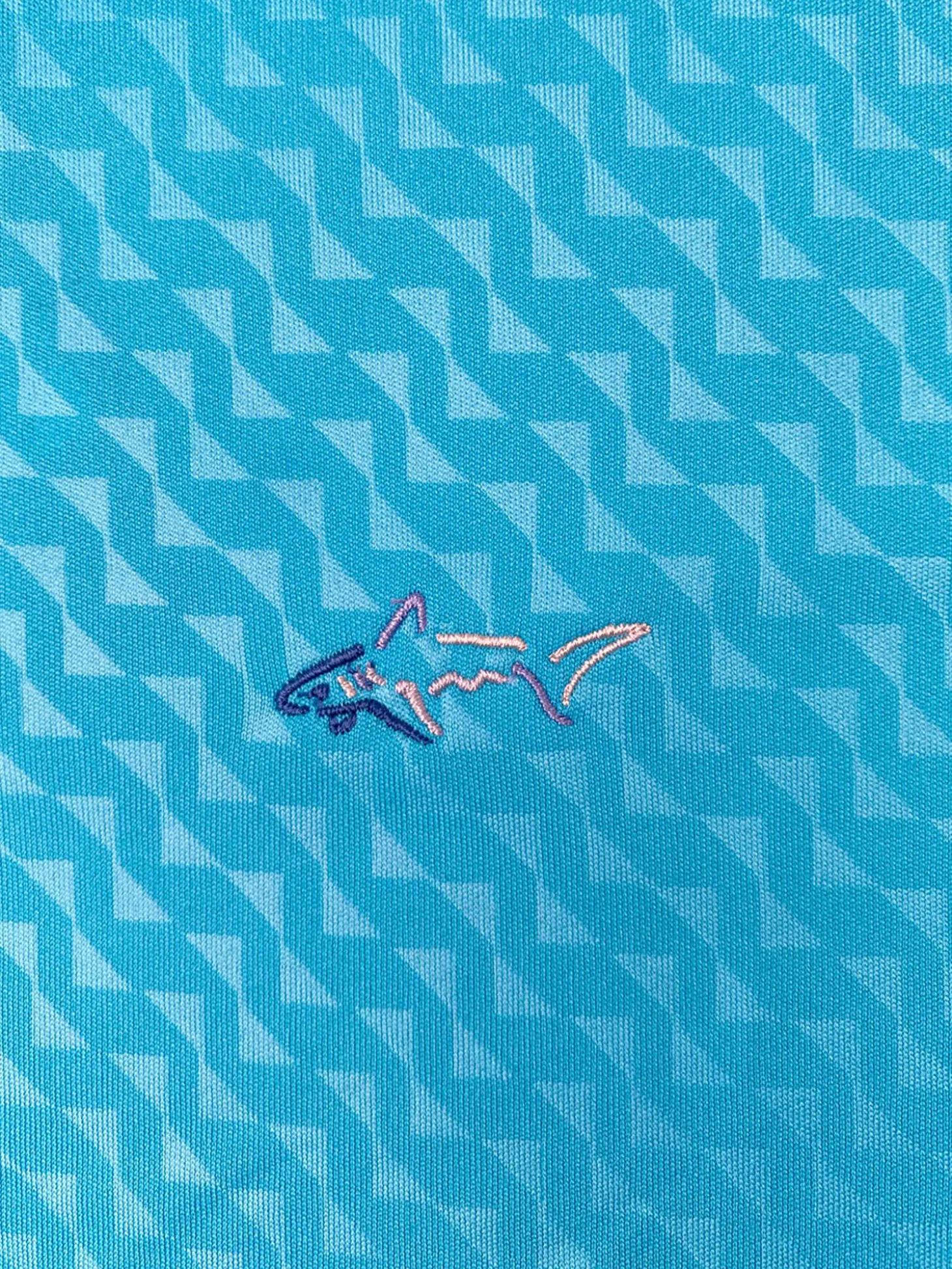 Greg Norman ML75 Geo Embossed Polo - Bright Turquoise