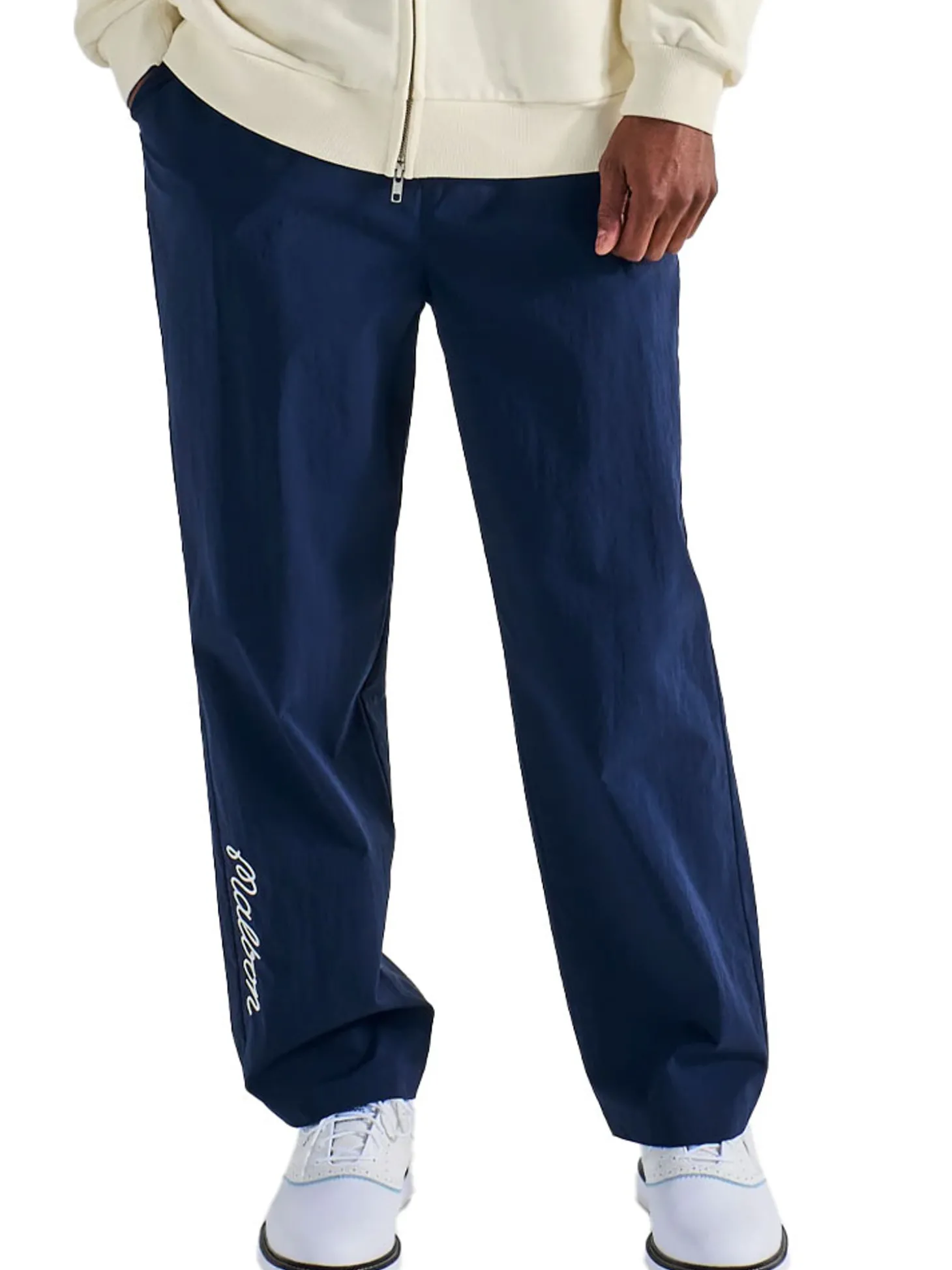 Malbon Magnolia Pleated Pant - Navy