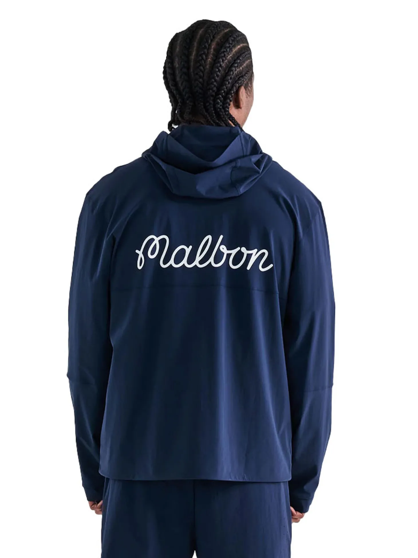 Malbon Performance Full Zip Shell Jacket - Navy