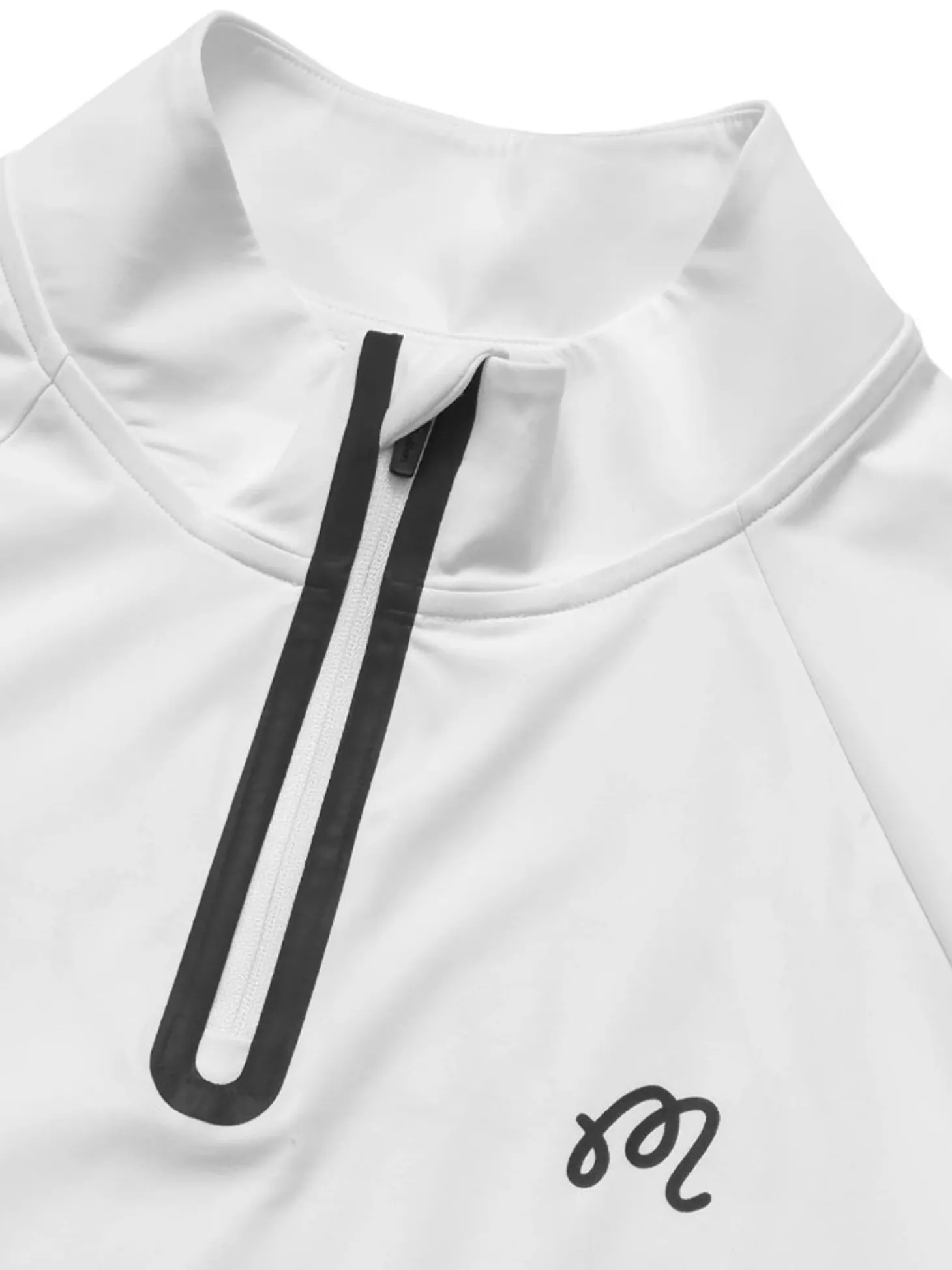 Malbon Performance Raglan Quarter Zip - White