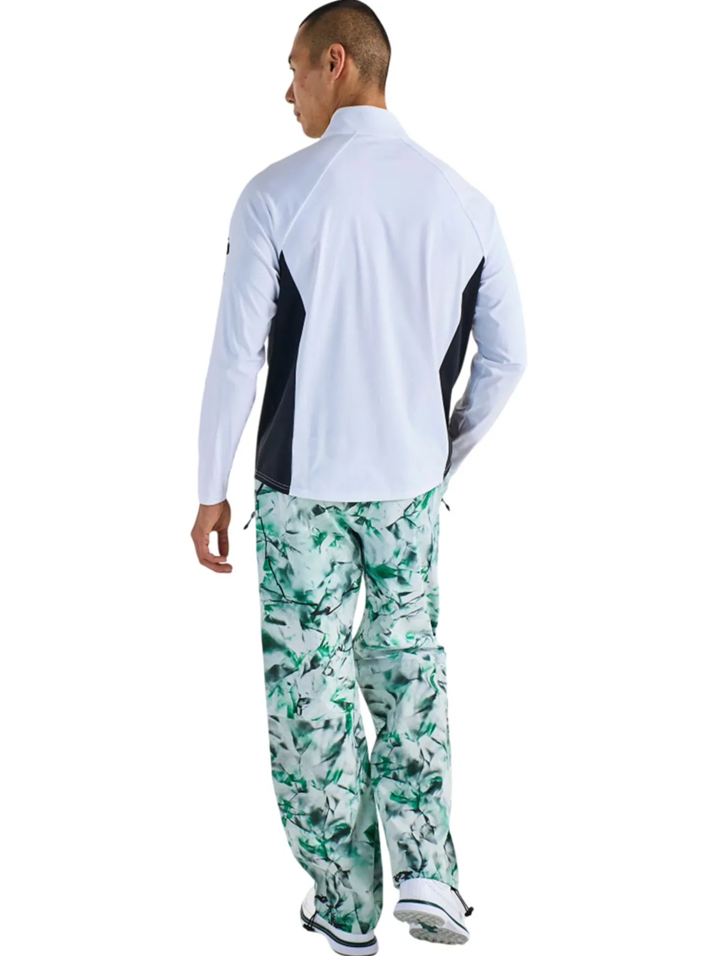 Malbon Poly Performance Quarter Zip - White