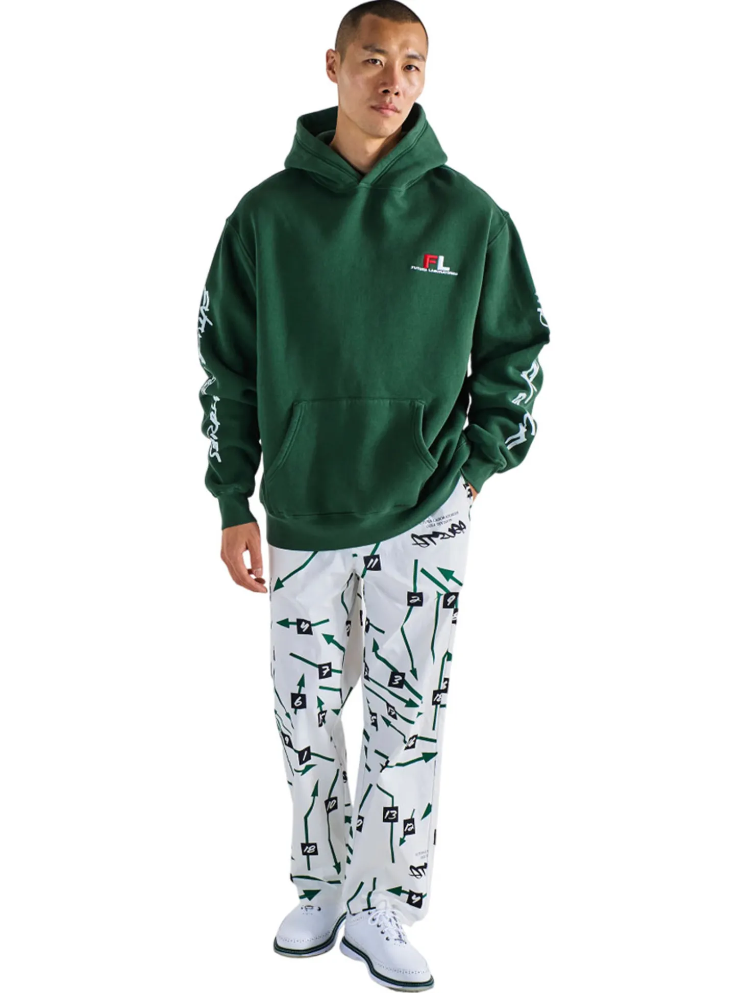 Malbon Tag Hooded Sweatshirt - Forest
