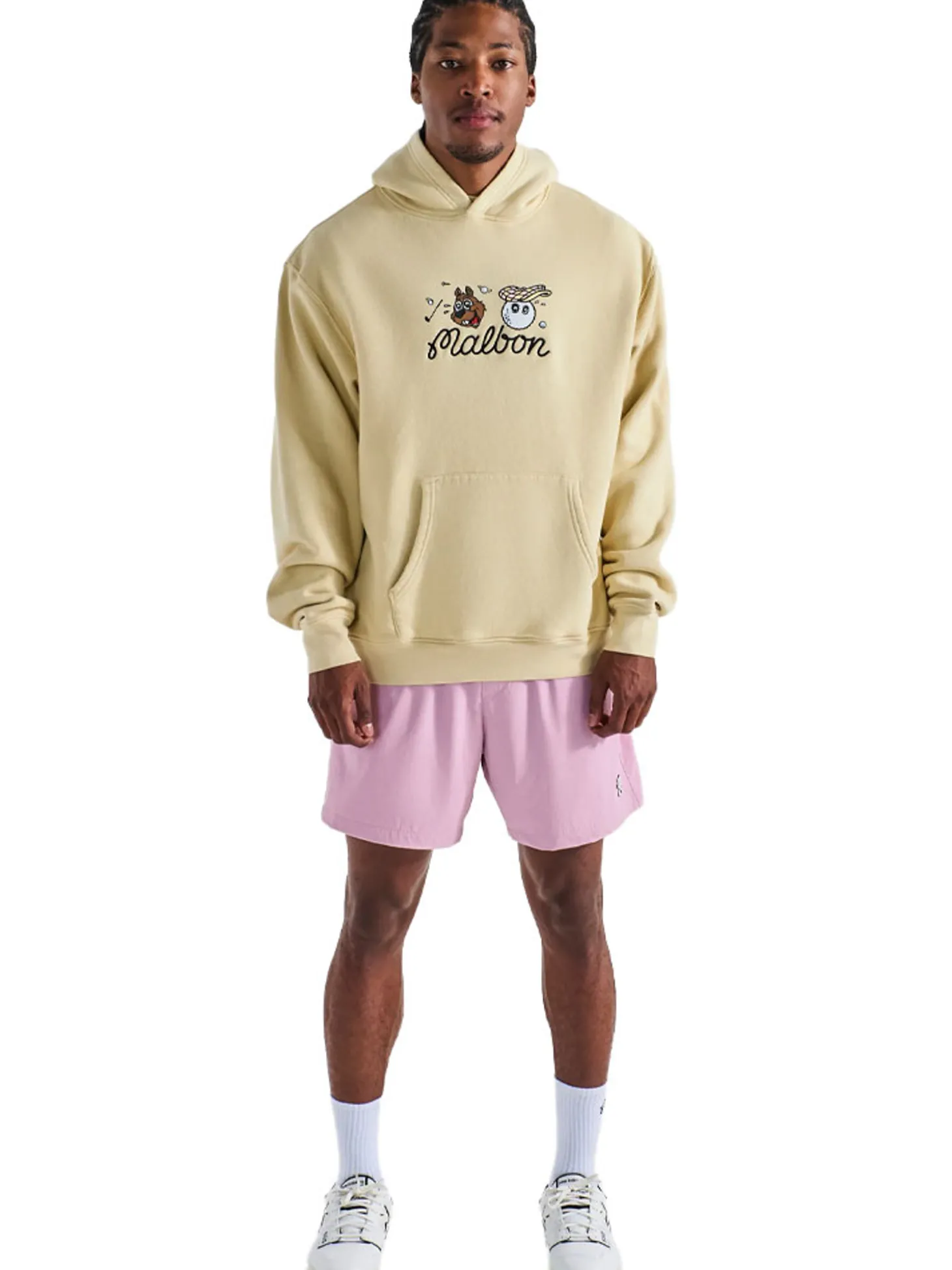Malbon Two Man Scramble Hoodie - Light Khaki