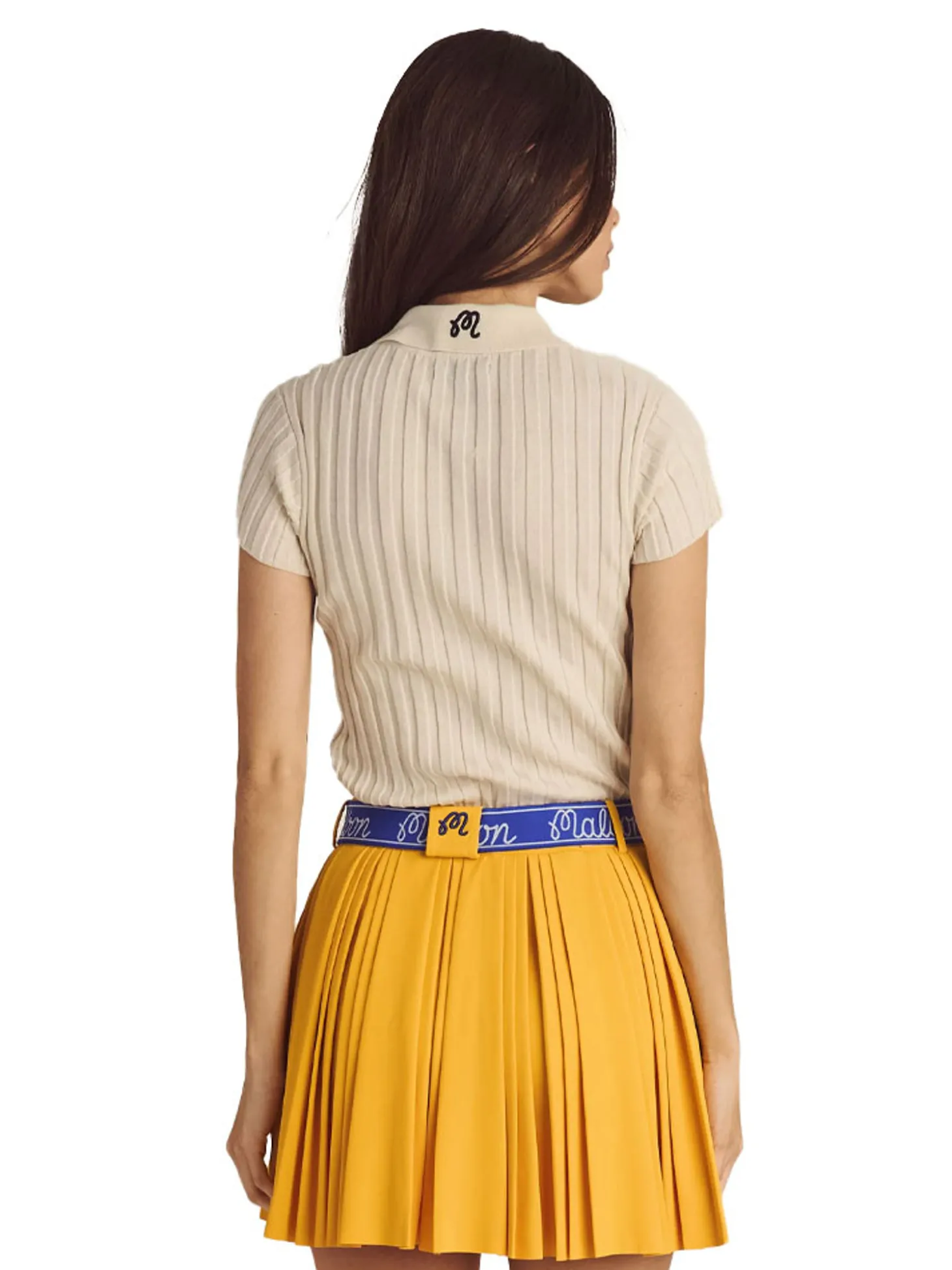 Malbon Womens Joelle Pleated Skort - Gold