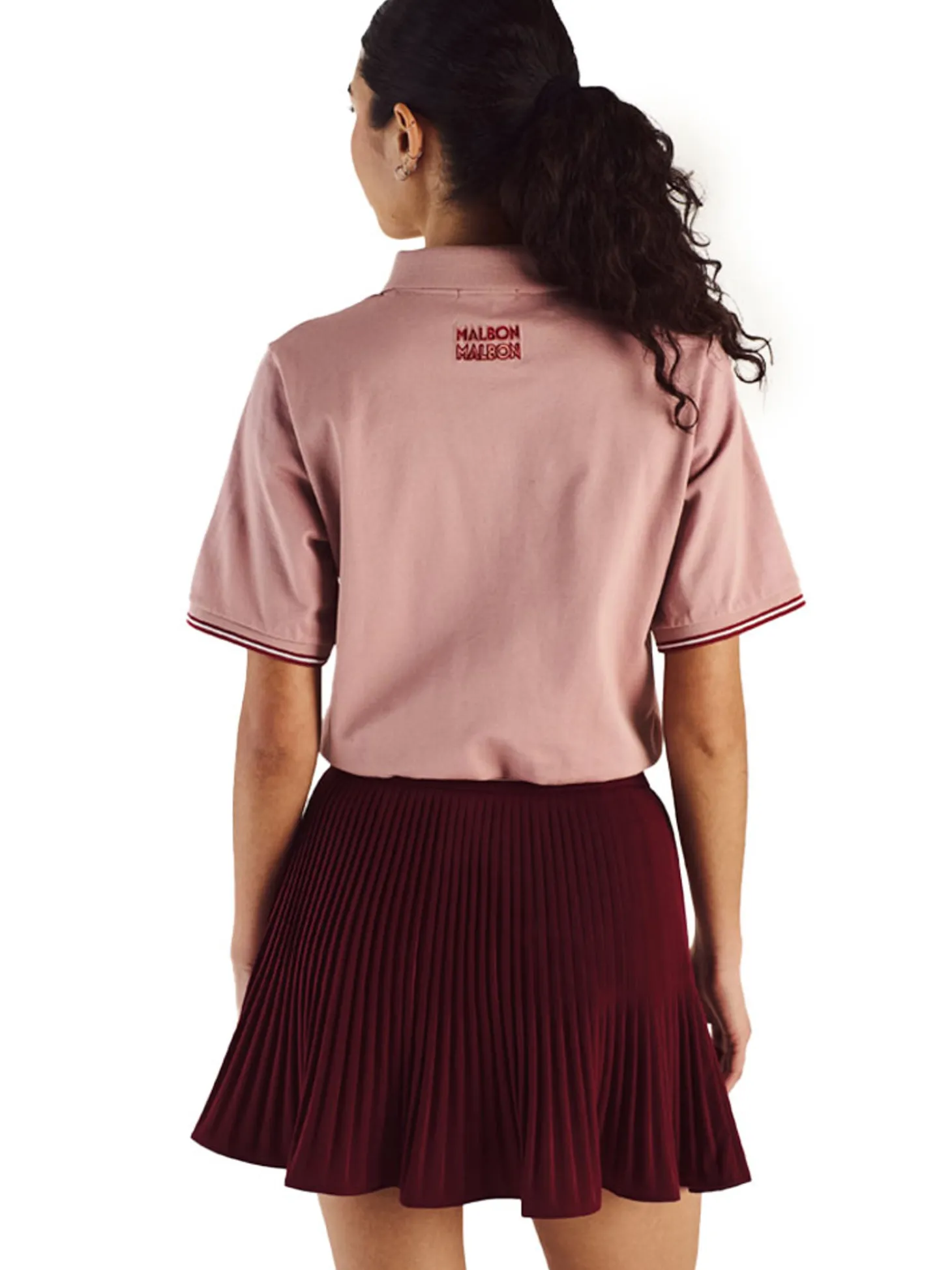 Malbon Womens Valentina Pleated Skirt - Vino