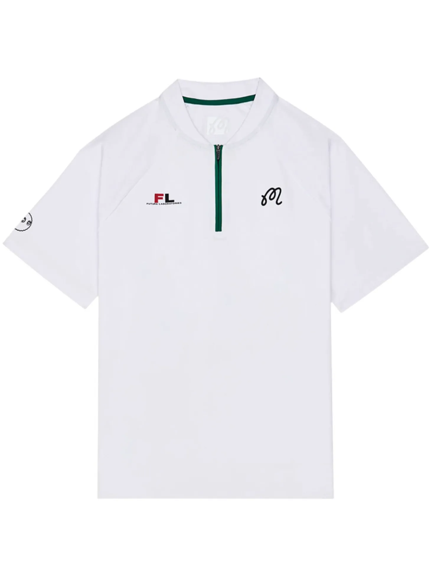 Malbon Zip Raglan Blade Polo - White