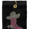Navika Cowgirl Boot Golf Towel Black