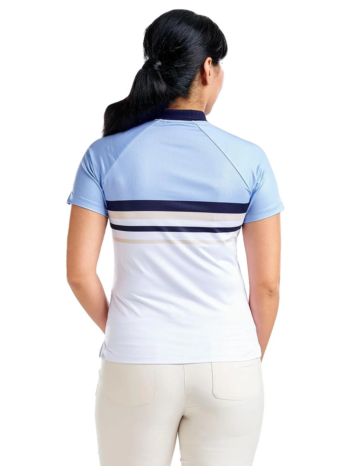 Nivo Women's Finley Short Sleeve Mock - Gentle Blue