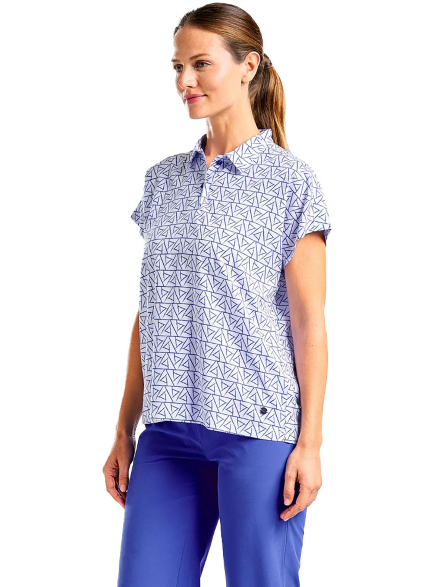 Nivo Women's Veronica Short Sleeve Polo - Cobalt