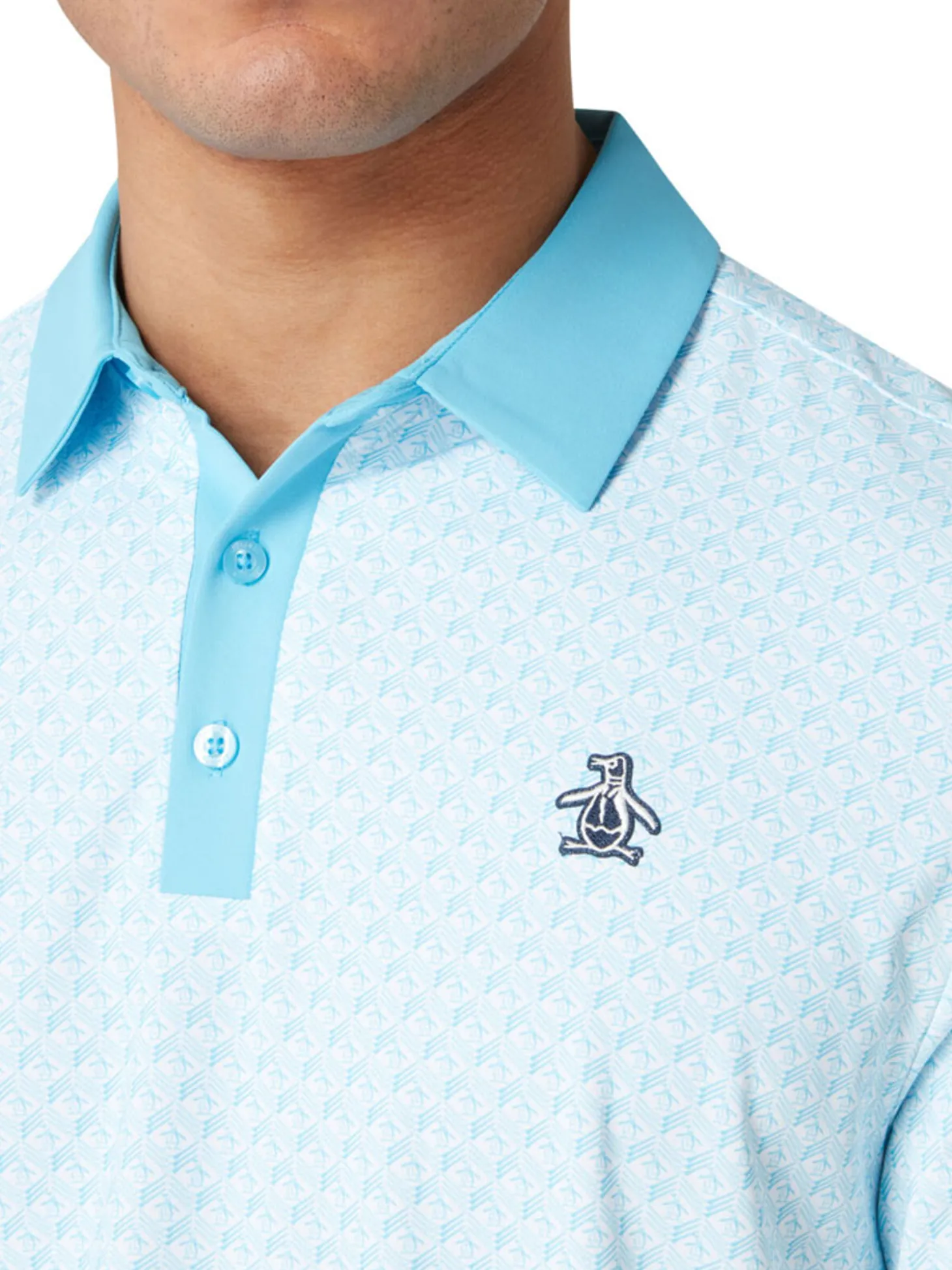 Original Penguin Pete's Tee Time Polo - Blue Grotto