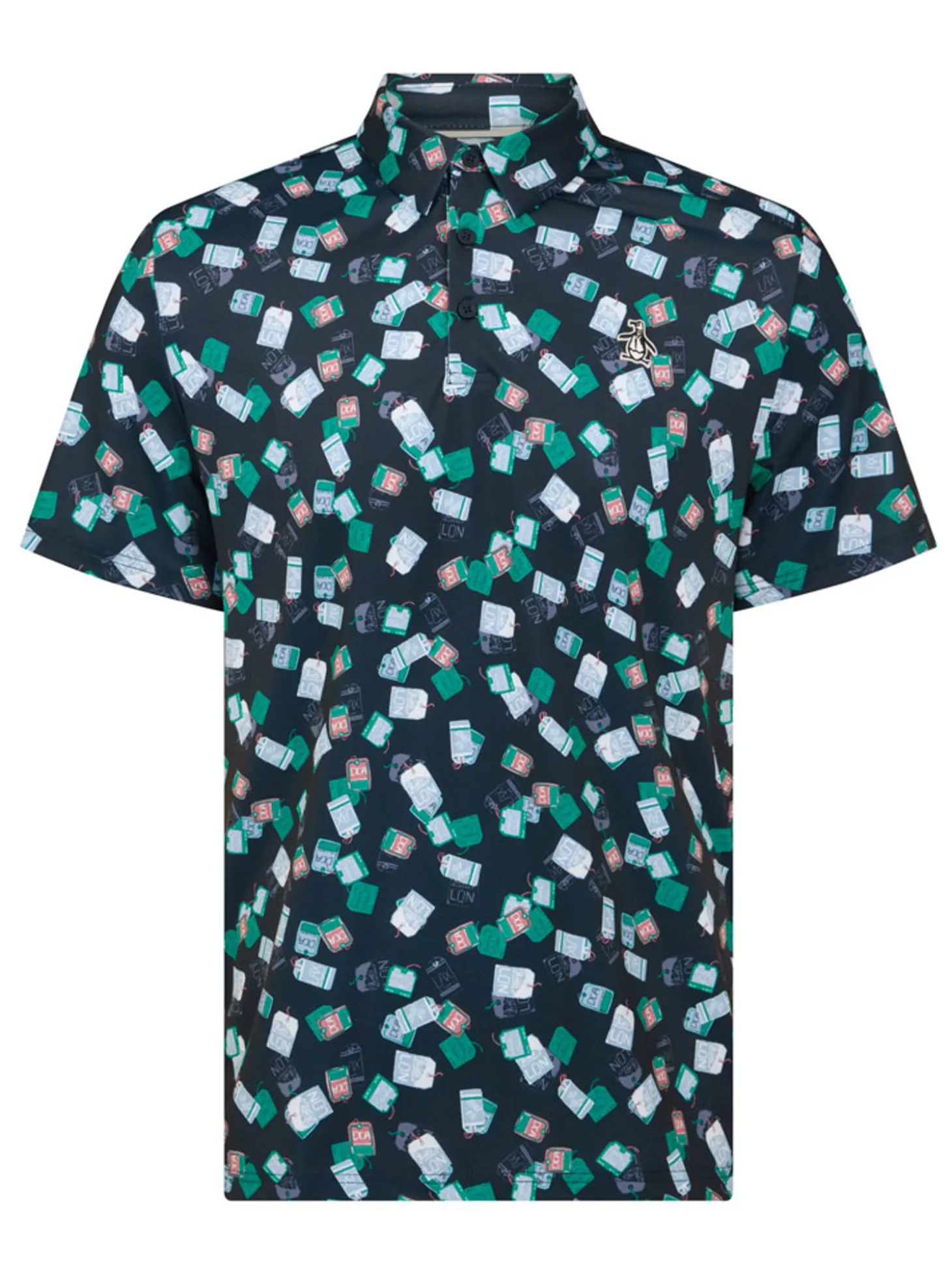 Original Penguin Pete's Travel Tags Caddy Polo - Black Iris