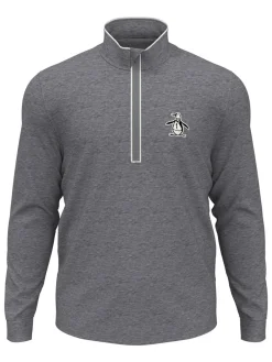 Original Penguin 1/4-Zip Technical Earl - Quiet Shade Heather