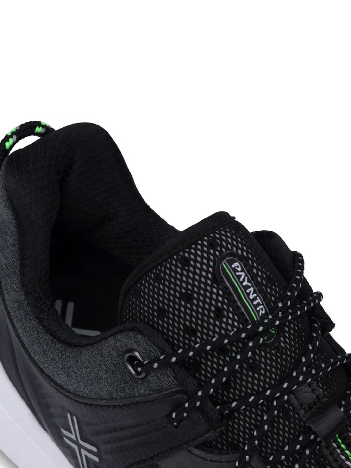 Payntr Golf X 001 F Mesh Golf Shoes - Black/Electric Green/Silver