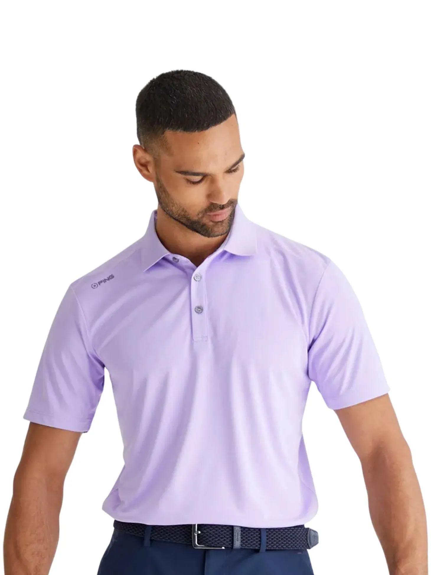 Ping Lindum Tailored Fit Polo - Purple Ash