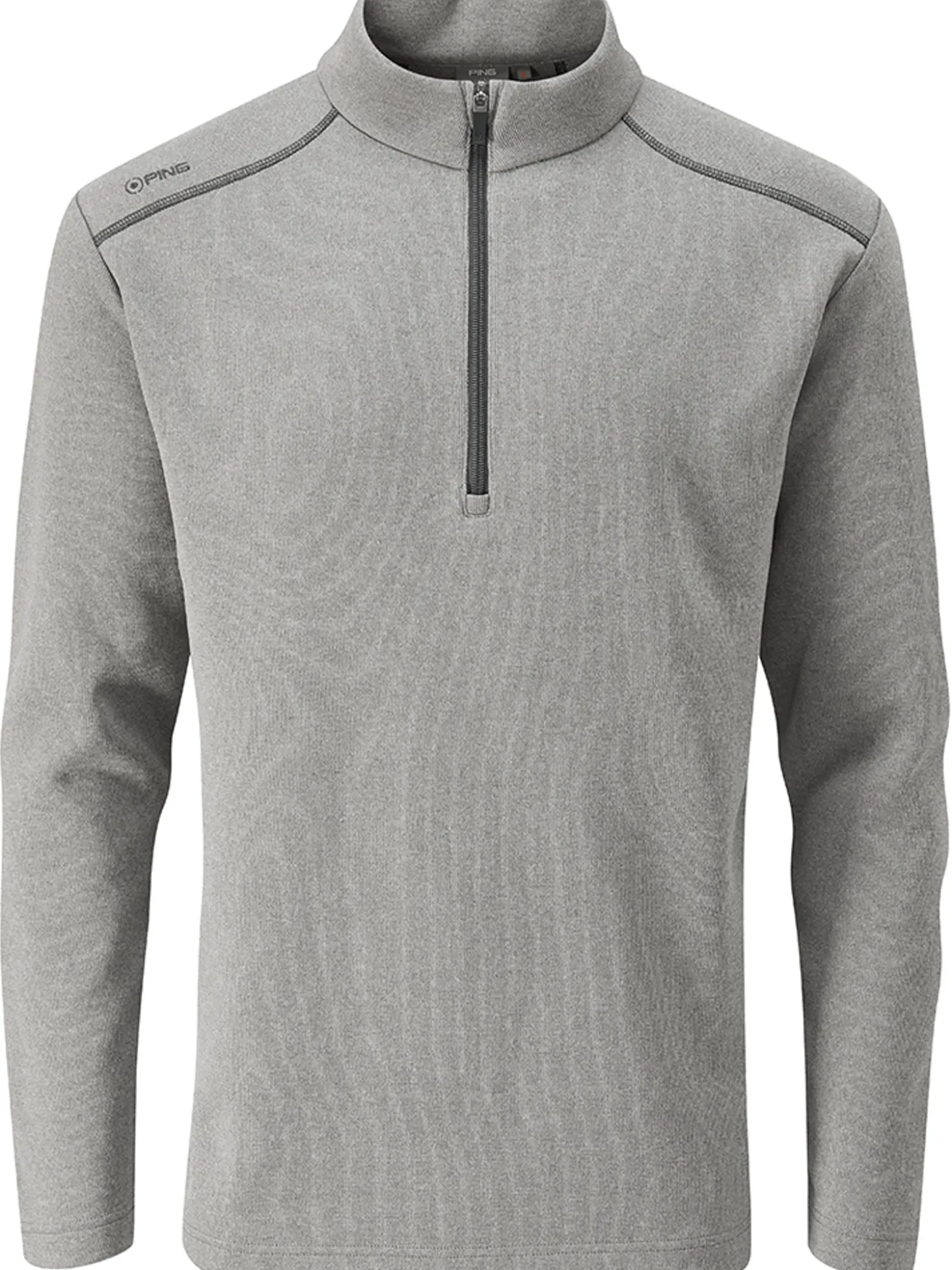 Ping Ramsey 1/2 Zip Ribbed Fleece - Ash Marl