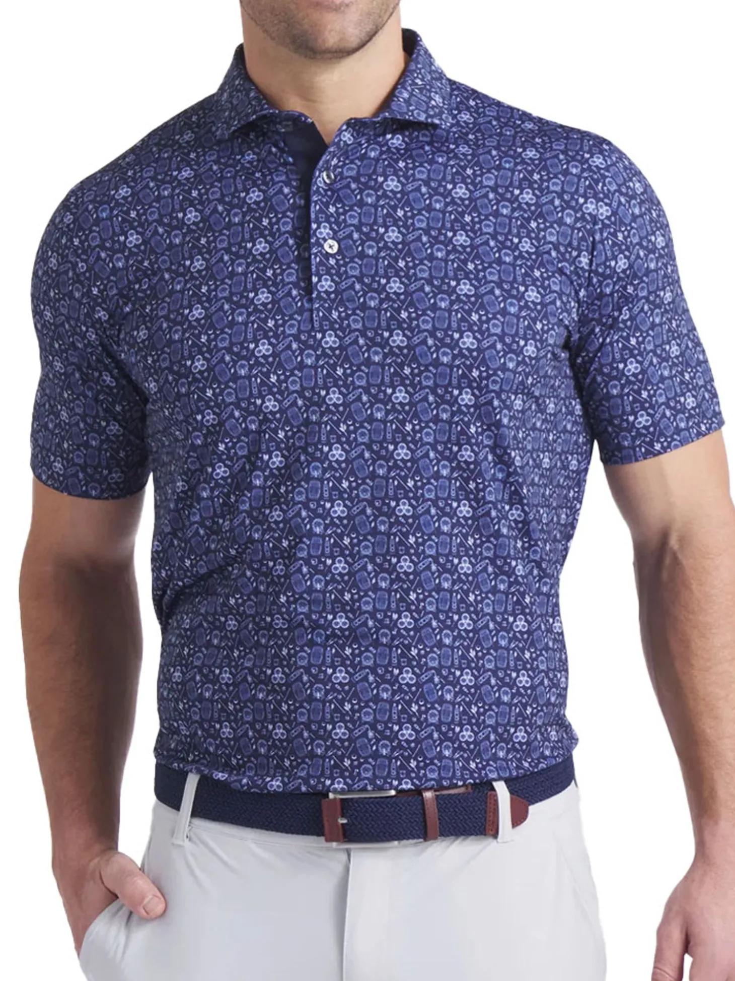 Puma MATTR Port Golf Polo - Deep Navy - White Glow/Deep Navy