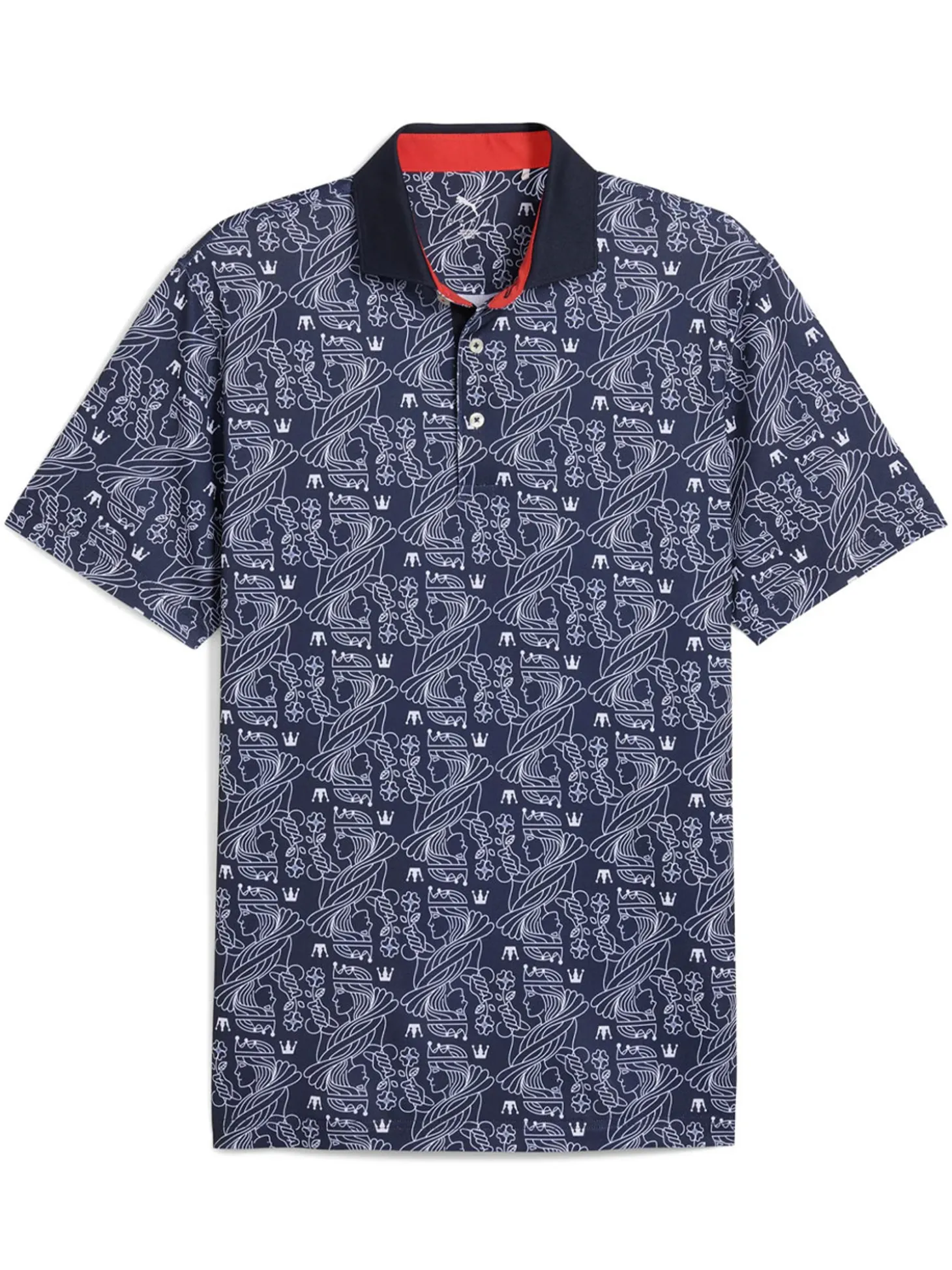 Puma Pique Royal Polo - Deep Navy/White Glow